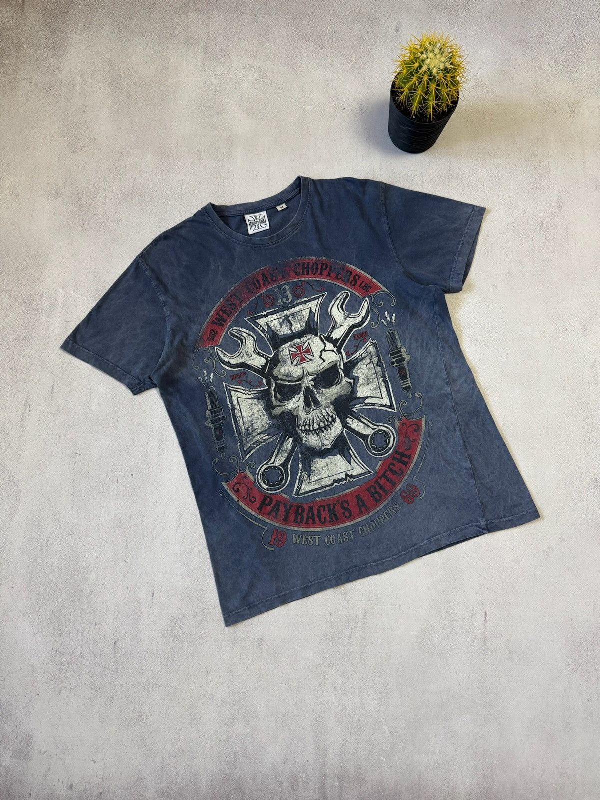 West Coast Choppers Vintage West Coast Choppers T Shirt Tee Paybacks A Bitch 90s Size US M / EU 48-50 / 2 - 1 Thumbnail