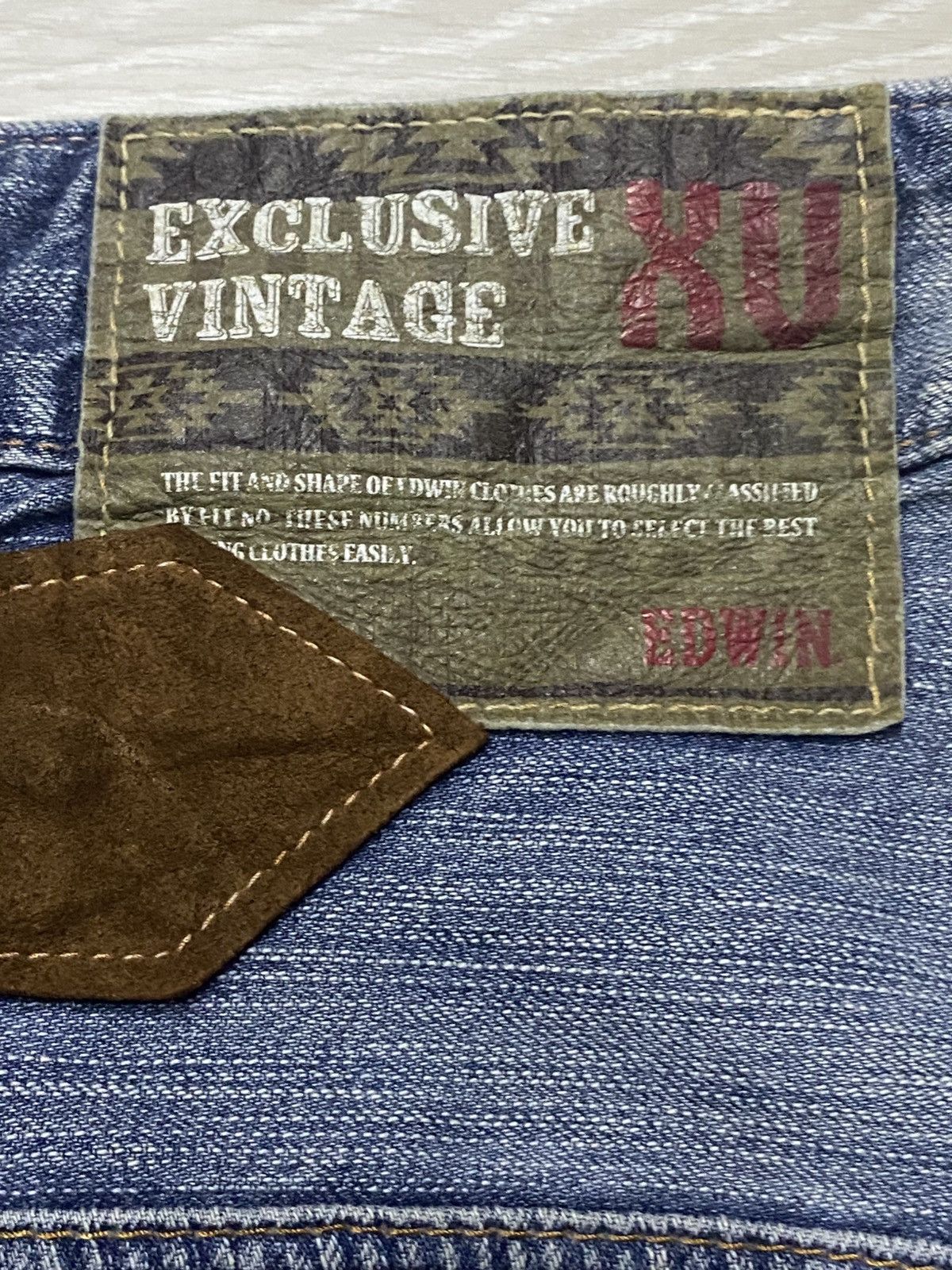 Junya Watanabe Vintage Edwin XVS Faded Wash Thunder Buckle Back Distressed Size US 37 - 12 Thumbnail
