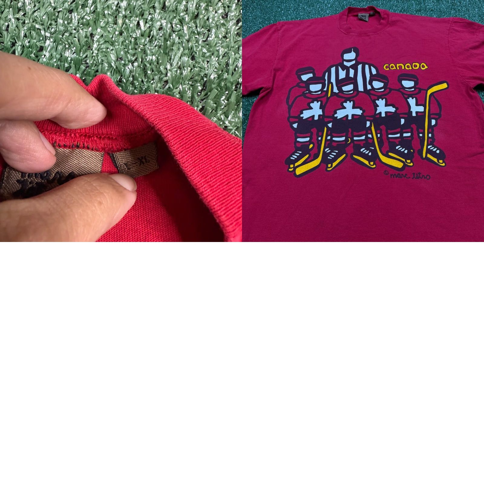Marcs VINTAGE Marc Tetro Shirt Size XL Red Graphic Canada T Tee 90s Short Sleeve Men's Size US XL / EU 56 / 4 - 8 Thumbnail
