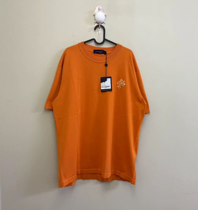 Louis Vuitton Louis Vuitton Orange Embroidered Short Sleeve-yf Size US L / EU 52-54 / 3 - 1 Thumbnail