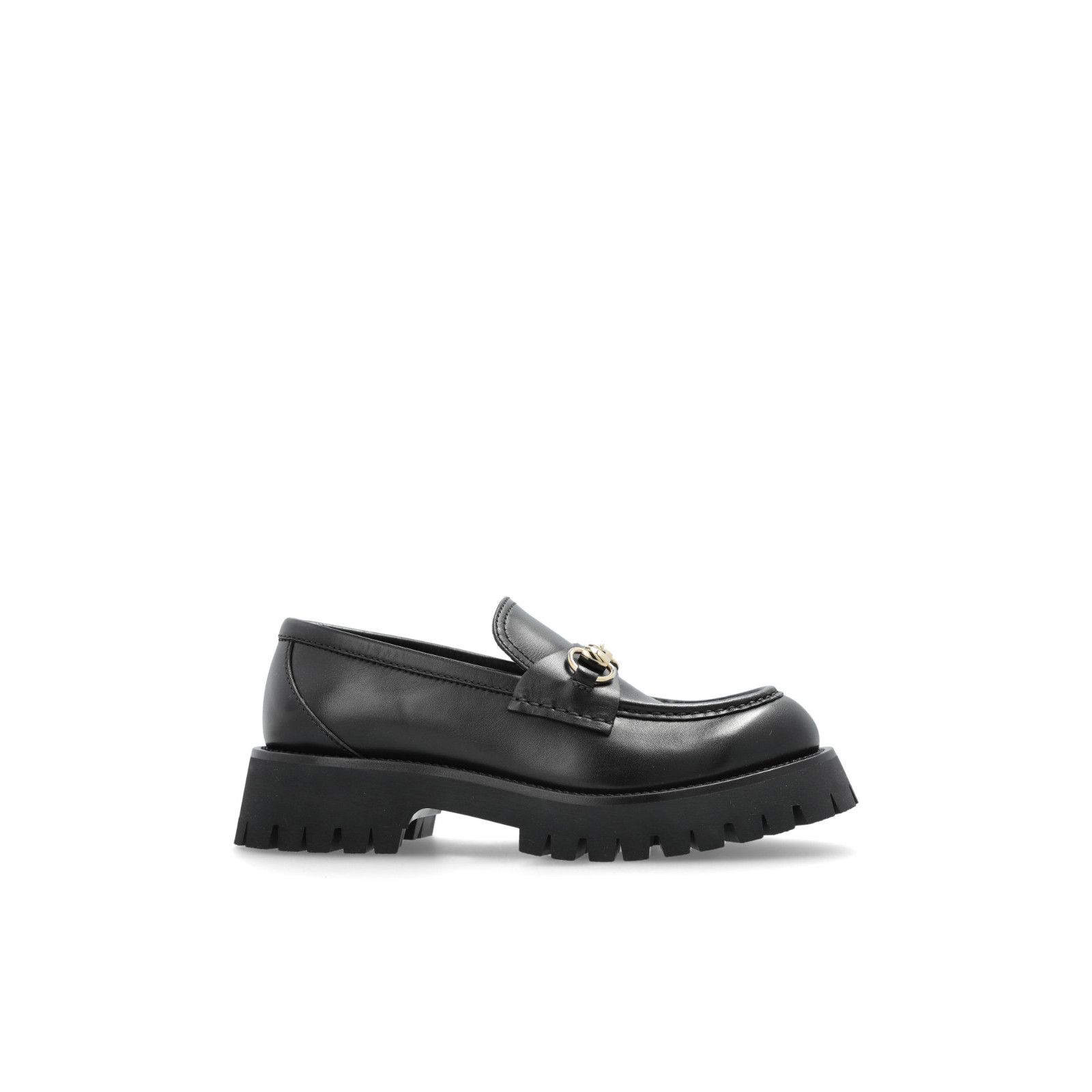 GUCCI Lug Sole Black Horsebit Loafers New & Authentic (Women