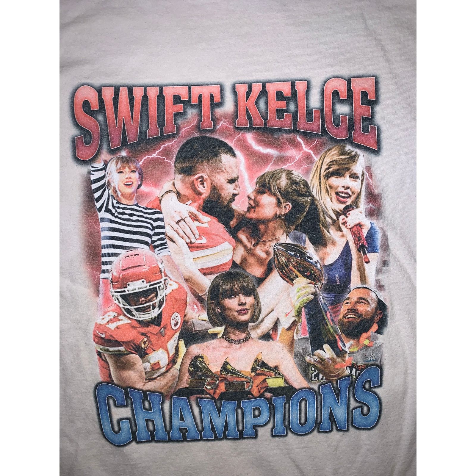 Other Taylor Swift Travis Kelce Champions Rap Tee White M 2024 Size US L / EU 52-54 / 3 - 1 Thumbnail
