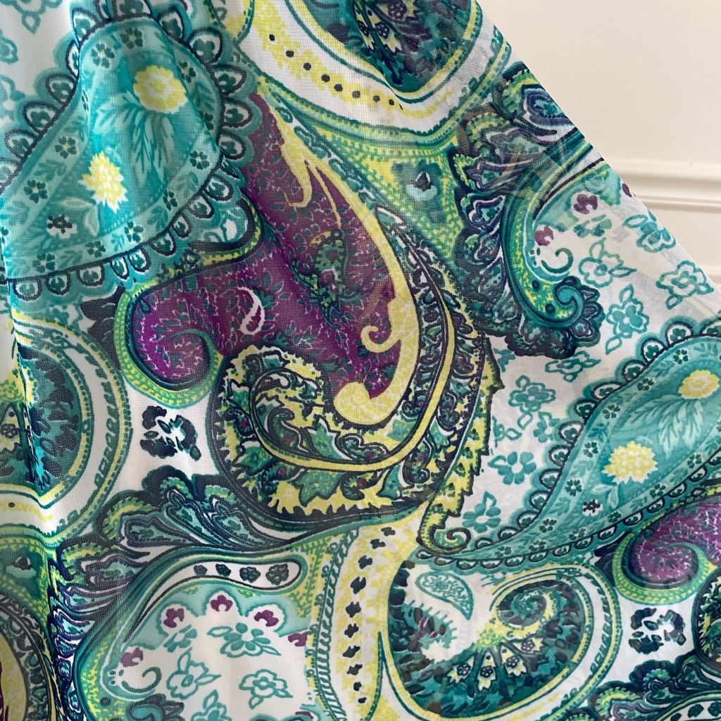 Other Y2K City Triangles Mini Dress Teal Purple Yellow Empire Wais Size S / US 4 / IT 40 - 5 Thumbnail