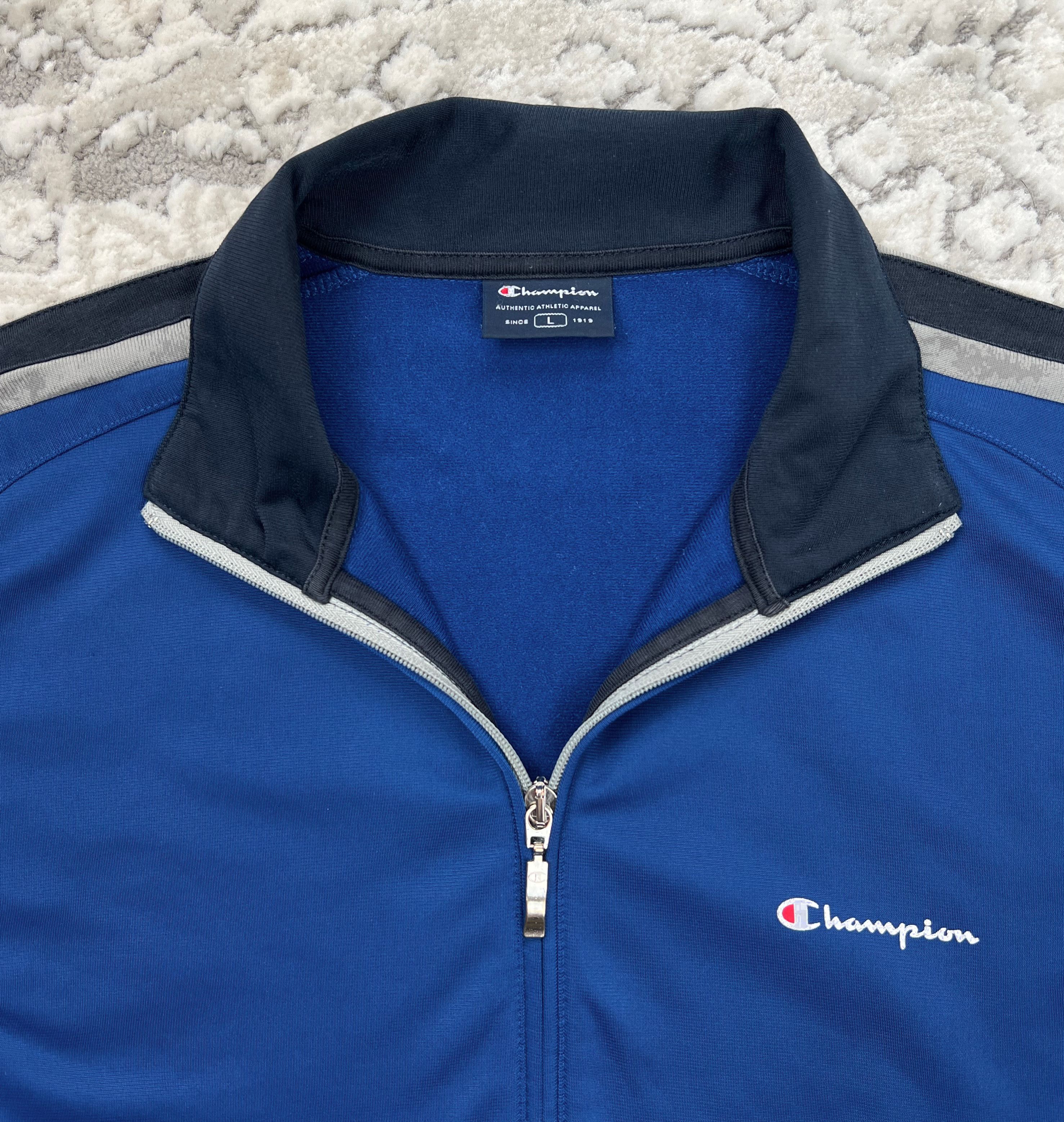 Champion Champion Retro Colorblock Track Jacket L (Blue/Navy/Grey) Size US L / EU 52-54 / 3 - 3 Thumbnail