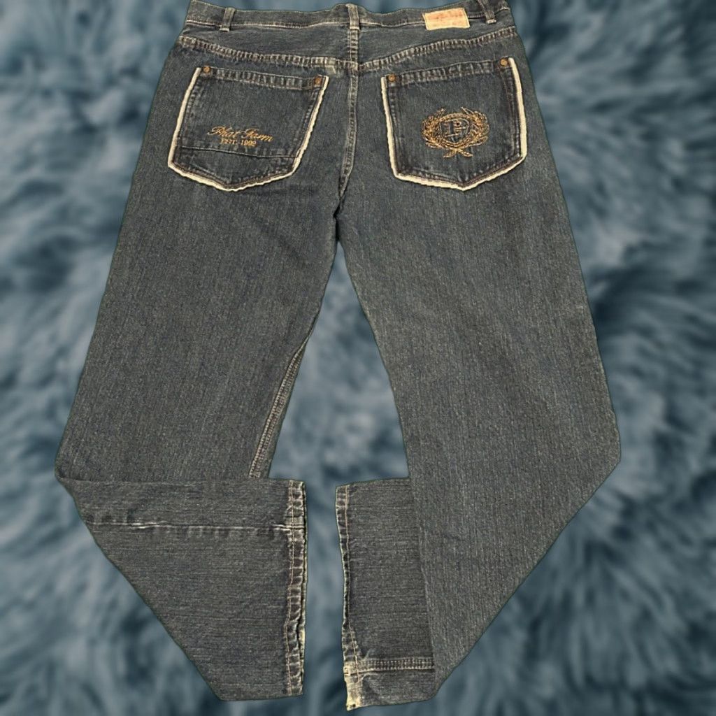 Phat Farm VINTAGE Phat Farm Jeans Baggy Skater Grunge Hip Hop 38x32 Mens Dark Blue Denim Wide-Leg Size 38 VTG Size US 38 / EU 54 - 1 Thumbnail