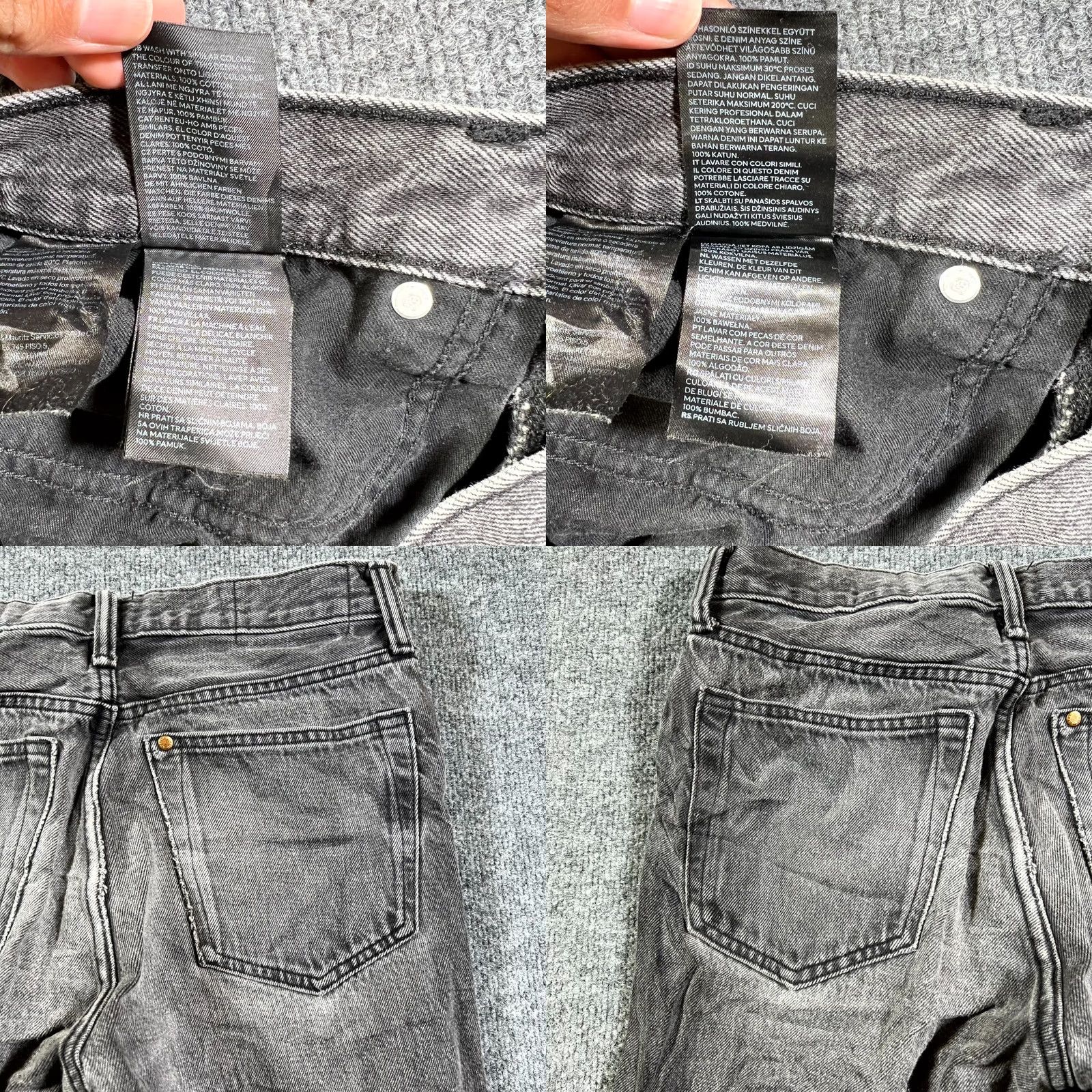 H&M H&M Jeans Mens 30x32 Gray Denim Relaxed Straight Leg Shirt? Size US 30 / EU 46 - 9 Thumbnail