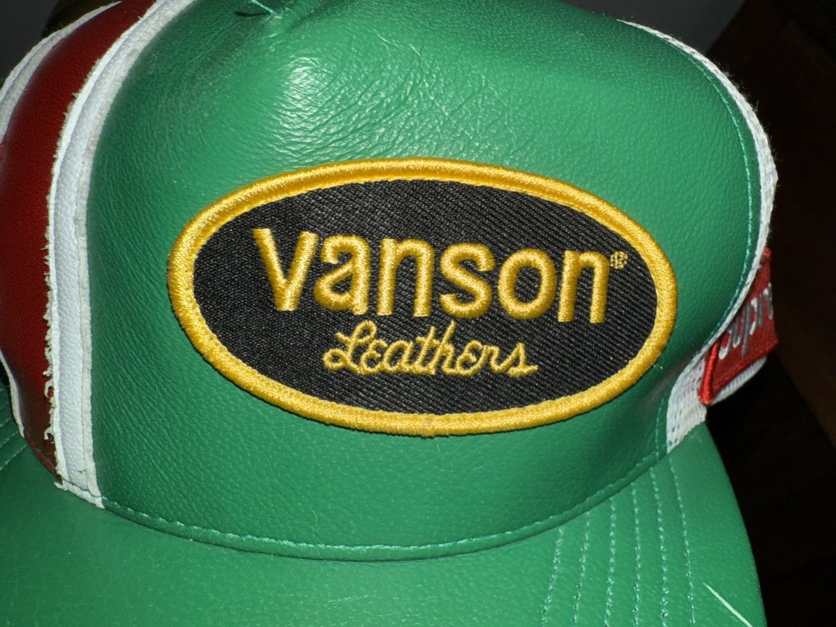 Supreme × Vanson Leathers Vanson Leather + Supreme “Trucker Hat” snapback Leather! Size ONE SIZE - 5 Thumbnail