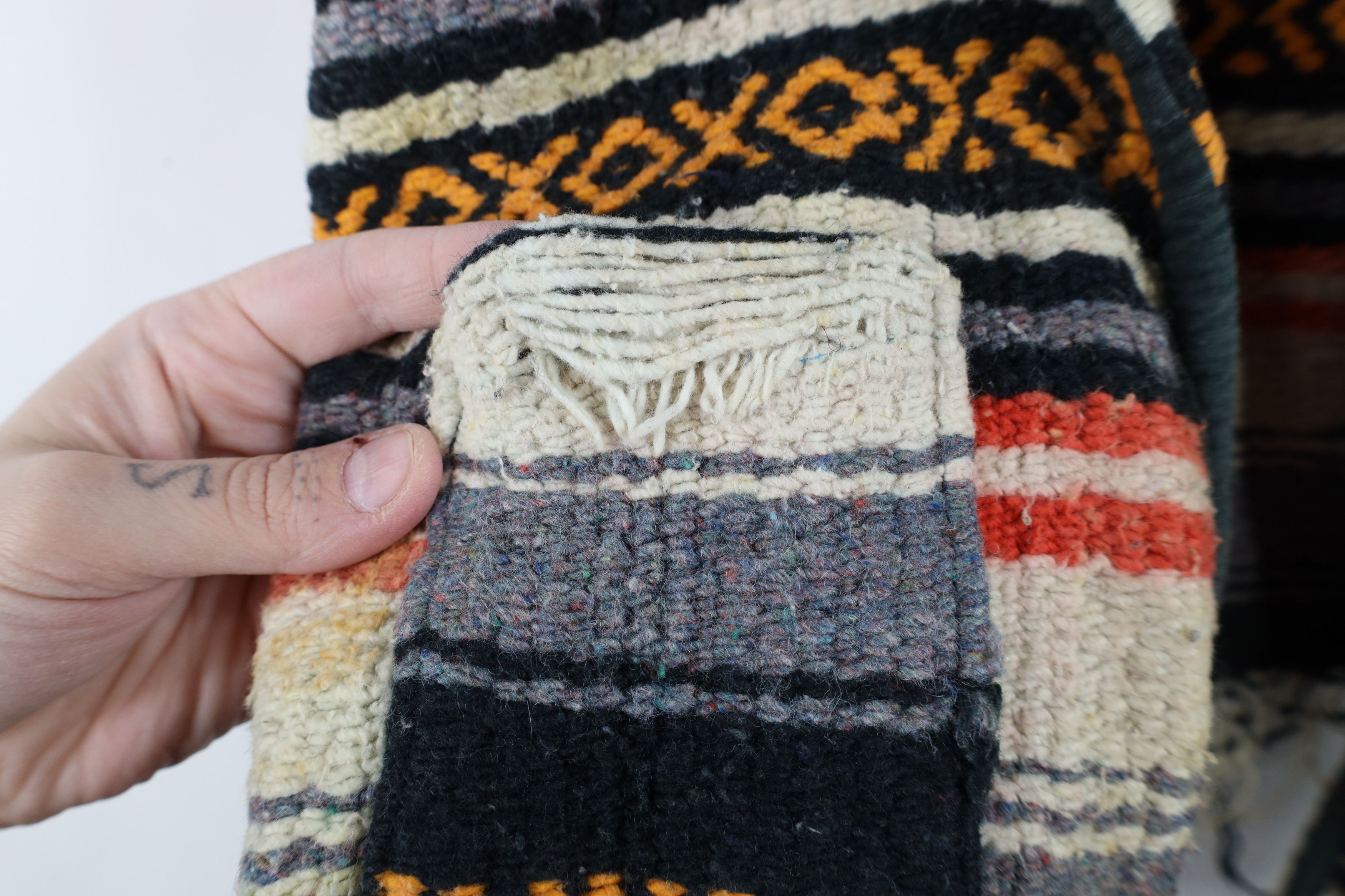 Vintage Vintage 70s Boho Chic Wool Blanket Fringed Open Front Vest Size ONE SIZE - 5 Thumbnail