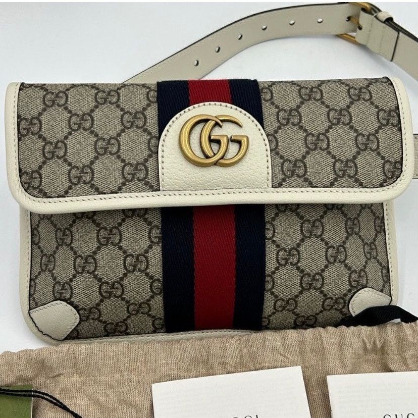 Gucci Gucci brown/white GG canvas webOphedia Belt bag 80cm/32" Size ONE SIZE - 3 Thumbnail
