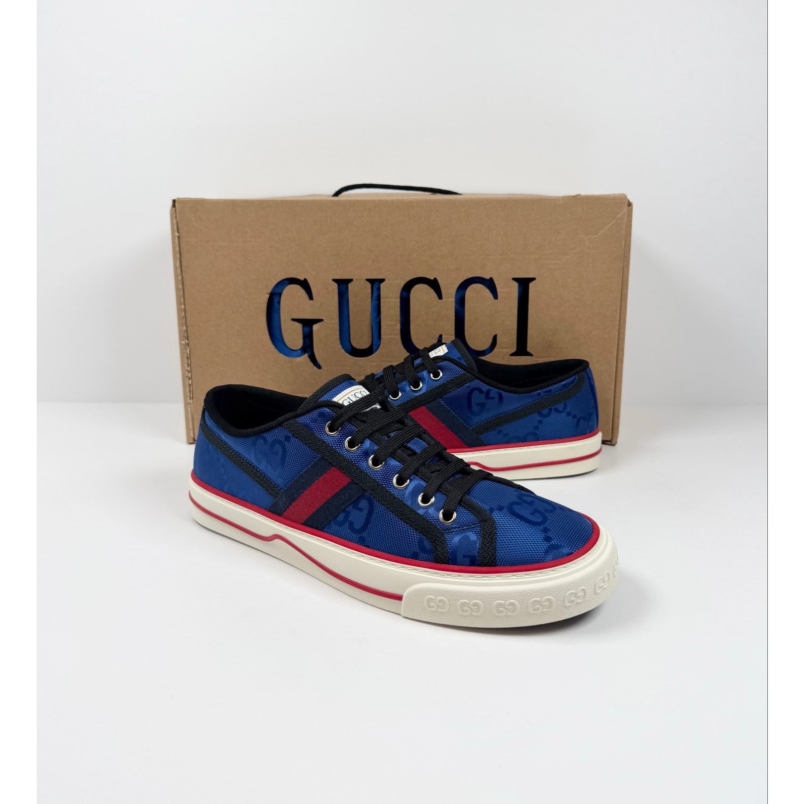 Gucci Size 8US - Gucci 1977 Blue Low Top Sneakers NEW Size US 8 / EU 41 - 2 Thumbnail