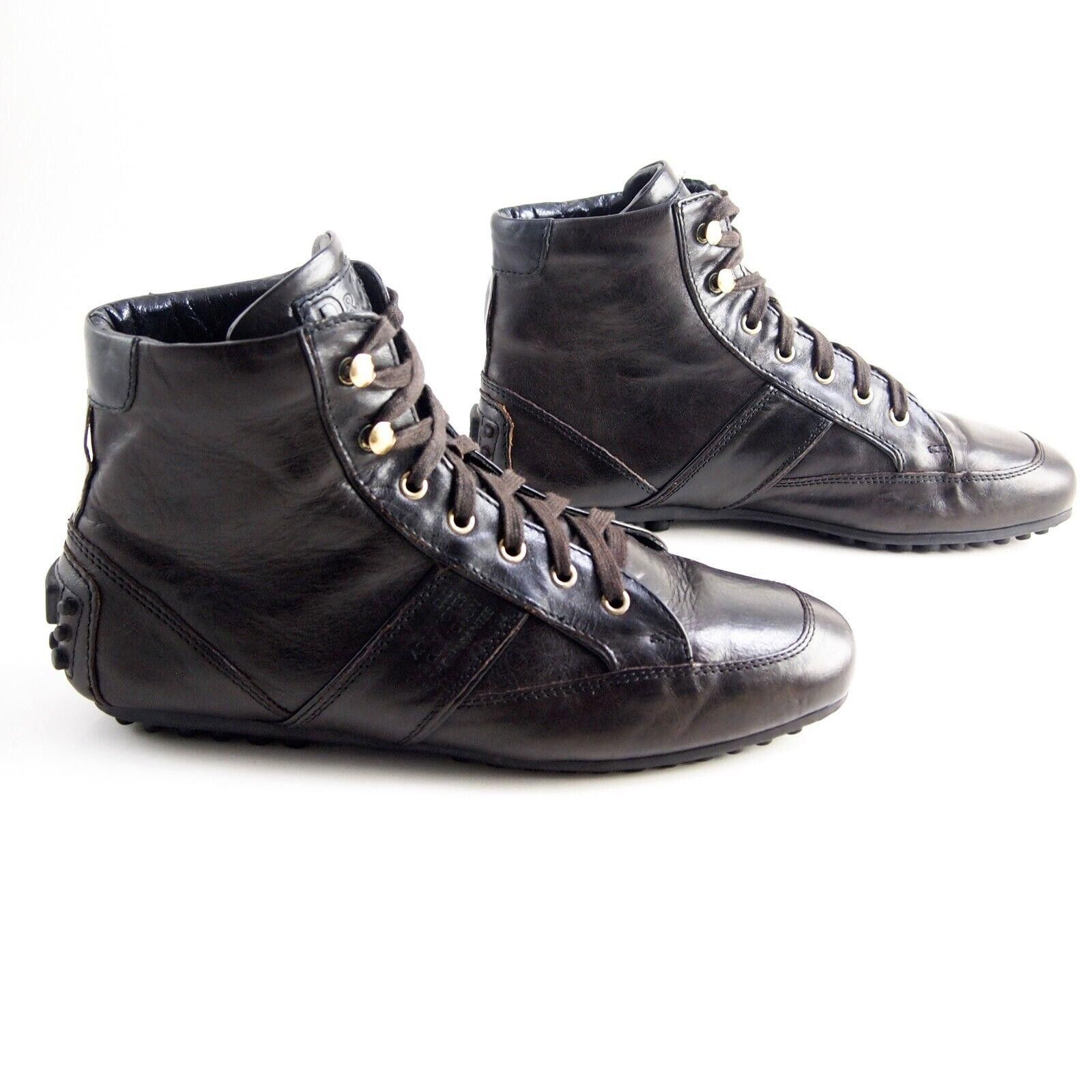 Dolce & Gabbana Dolce Gabbana High Top Sneakers Brown Leather US 7 EU 40 Size US 7 / EU 40 - 6 Thumbnail