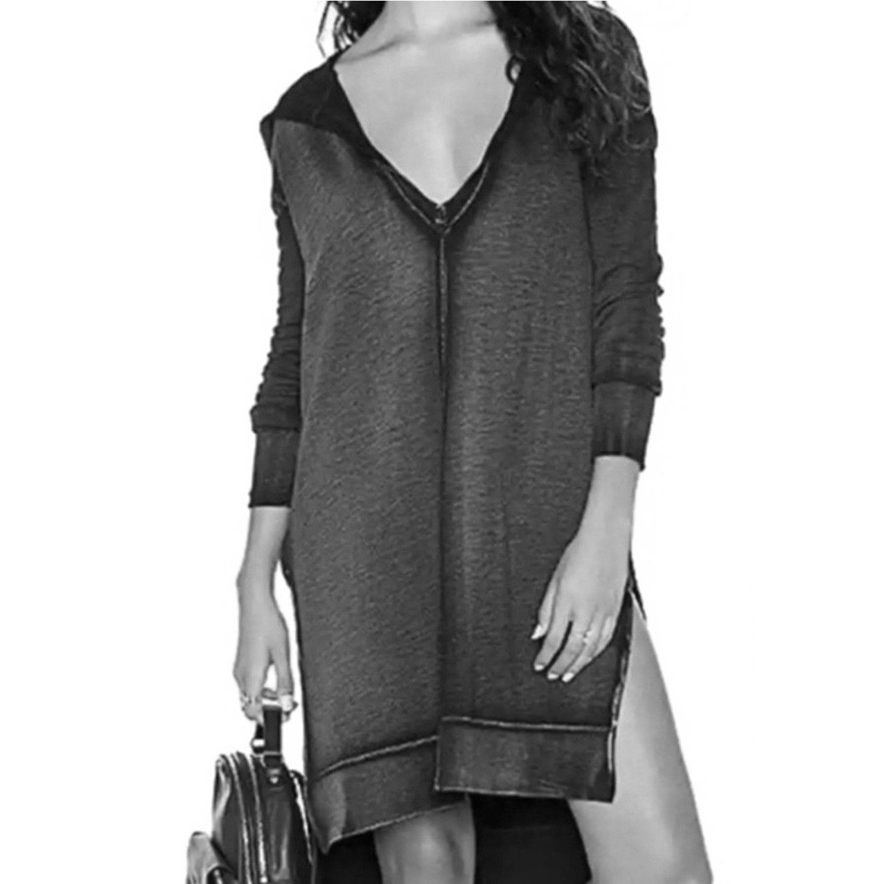 Free People RARE Free People Distressed Green V-Neck Hooded Tunic S | Bo Size S / US 4 / IT 40 - 11 Thumbnail