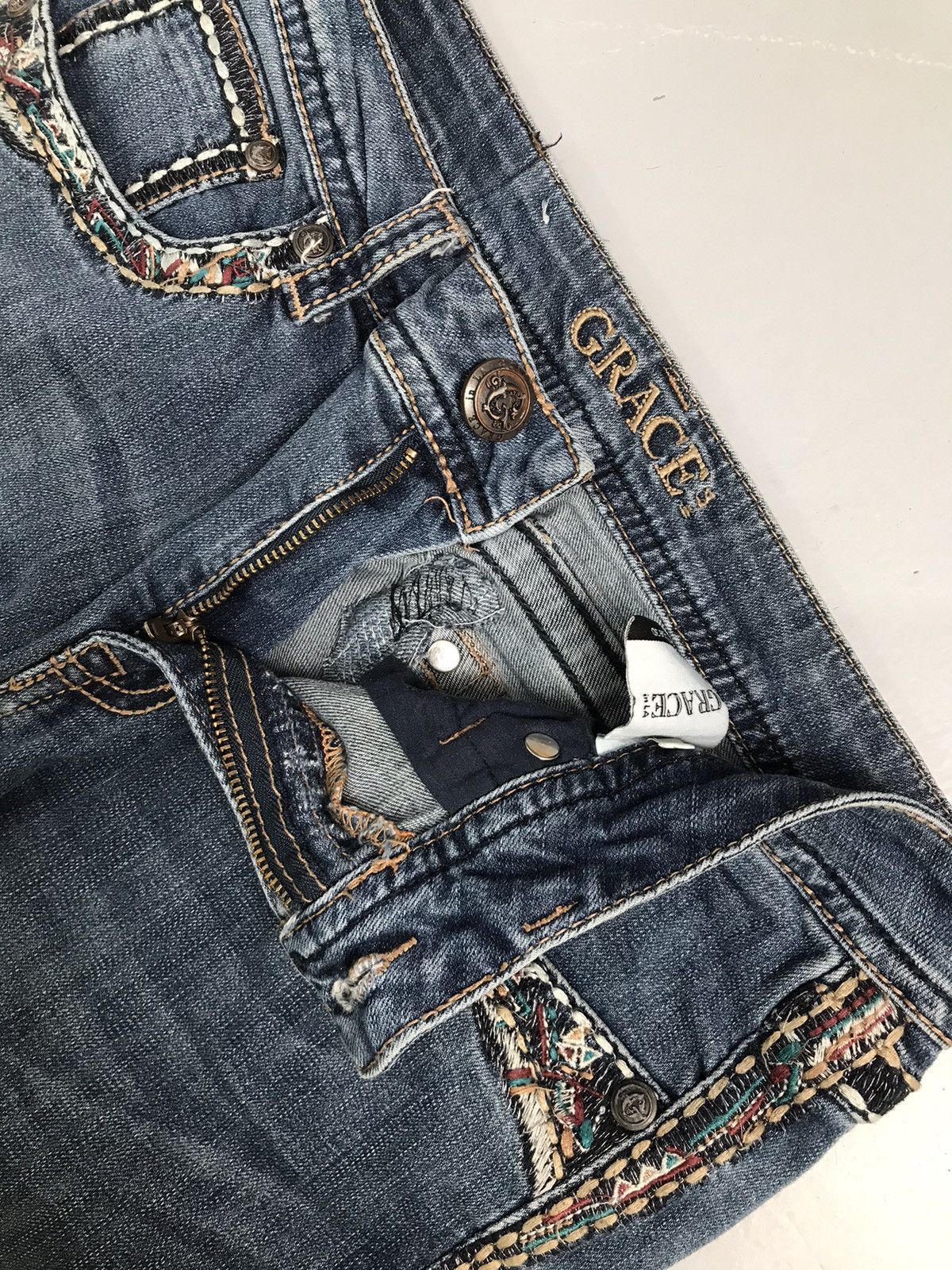 Grace in LA Vintage grace in LA embroidered denim Size 32" / US 10 / IT 46 - 5 Thumbnail