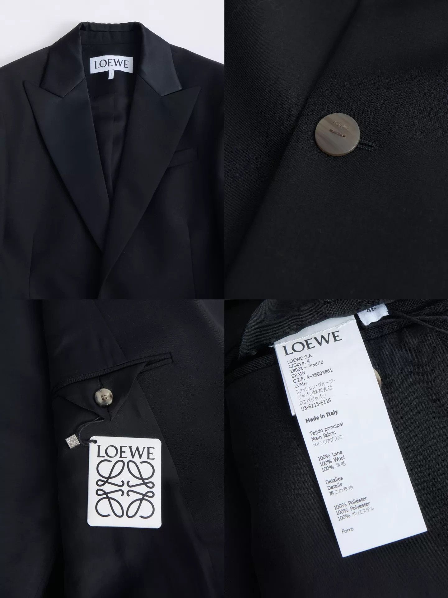 Loewe LOEWE Jonathan Anderson Satin-Paneled Wool Blazer Size 46 Size US S / EU 44-46 / 1 - 9 Thumbnail