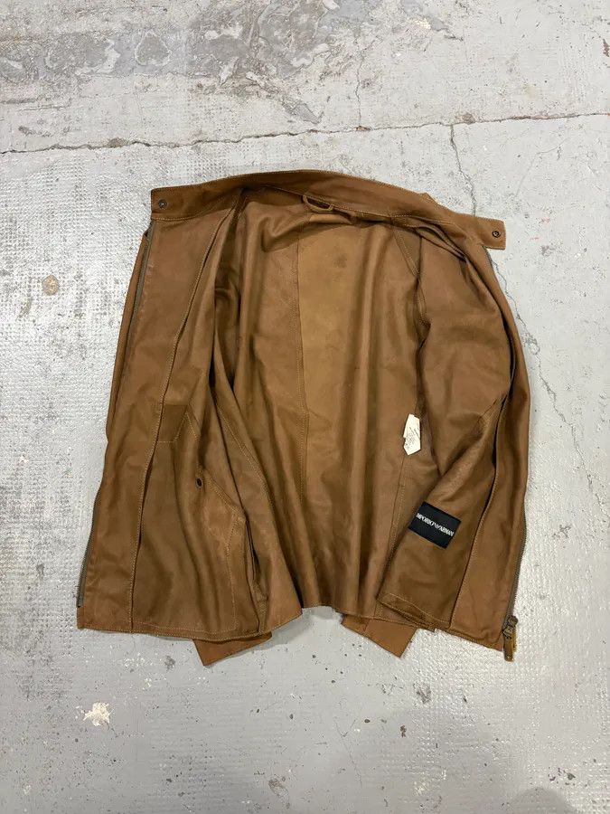 Emporio Armani SS2006 Emporio Armani Pure Brown Leather Jacket Size US S / EU 44-46 / 1 - 9 Thumbnail