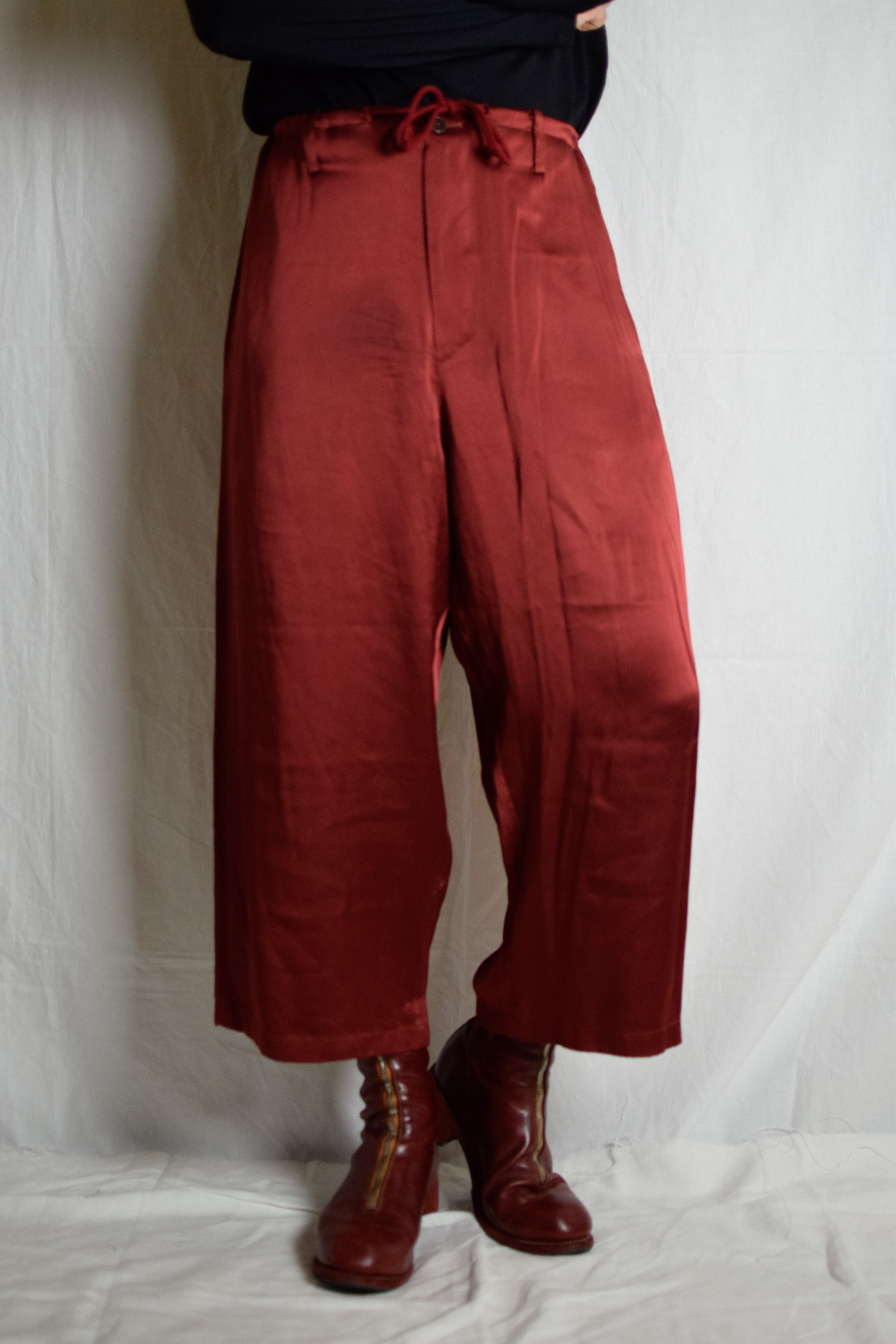 Yohji Yamamoto YYPH AW12 Red Silk Pants - HD-P29-406 Size US 34 / EU 50 - 4 Thumbnail