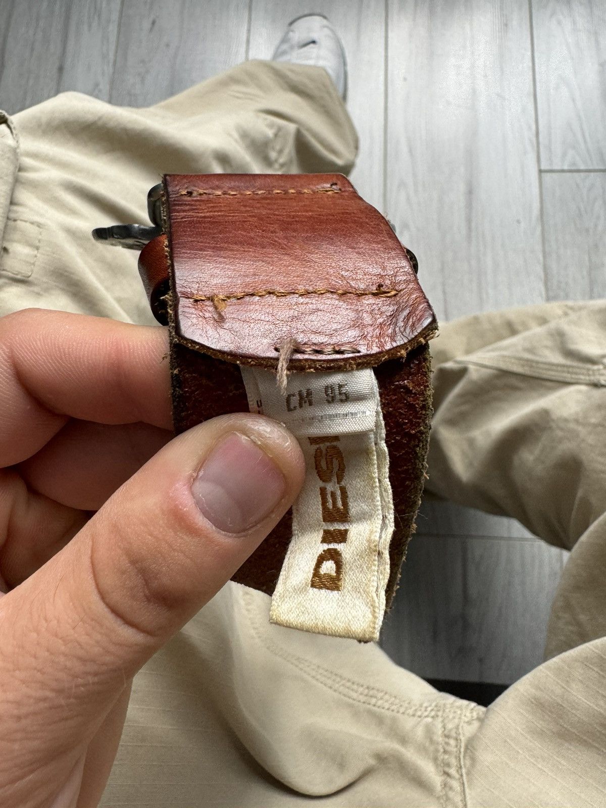 Diesel × Vintage VINTAGE Diesel Leather belt Bid logo Size 36 - 4 Thumbnail
