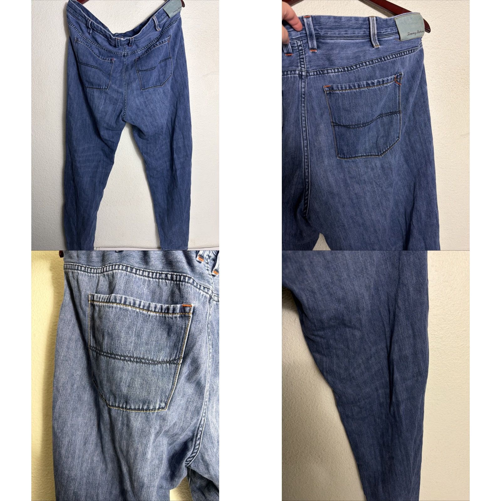 Tommy Bahama Tommy Bahama Jeans Mens 42x32 Relaxed Fit Baggy Dark Wash Blue Straight Size US 42 / EU 58 - 8 Thumbnail