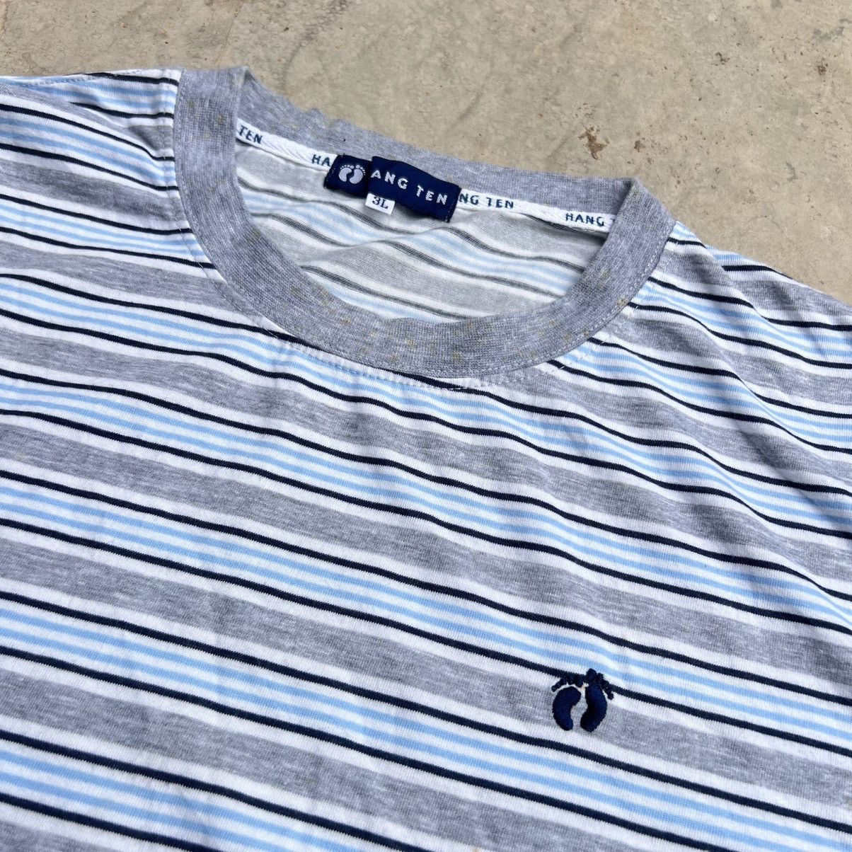 Hang Ten Vintage 90s Hang Ten Striped Oversized Tshirt Size US XL / EU 56 / 4 - 1 Thumbnail