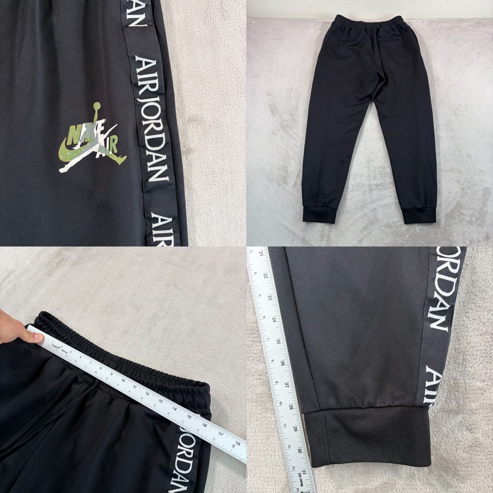 Jordan Brand Nike Jordan Jumpman Logo Classics Tricot Warm-Up Jacket & Jogger Pants Set Men Large Black Size US 33 - 9 Thumbnail