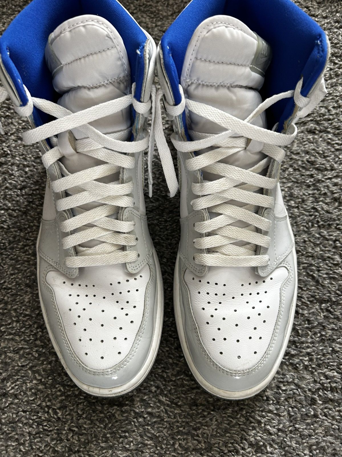 Jordan Brand × Nike Jordan 1 Zoom White Racer Blue Size US 12 / EU 45 - 4 Thumbnail