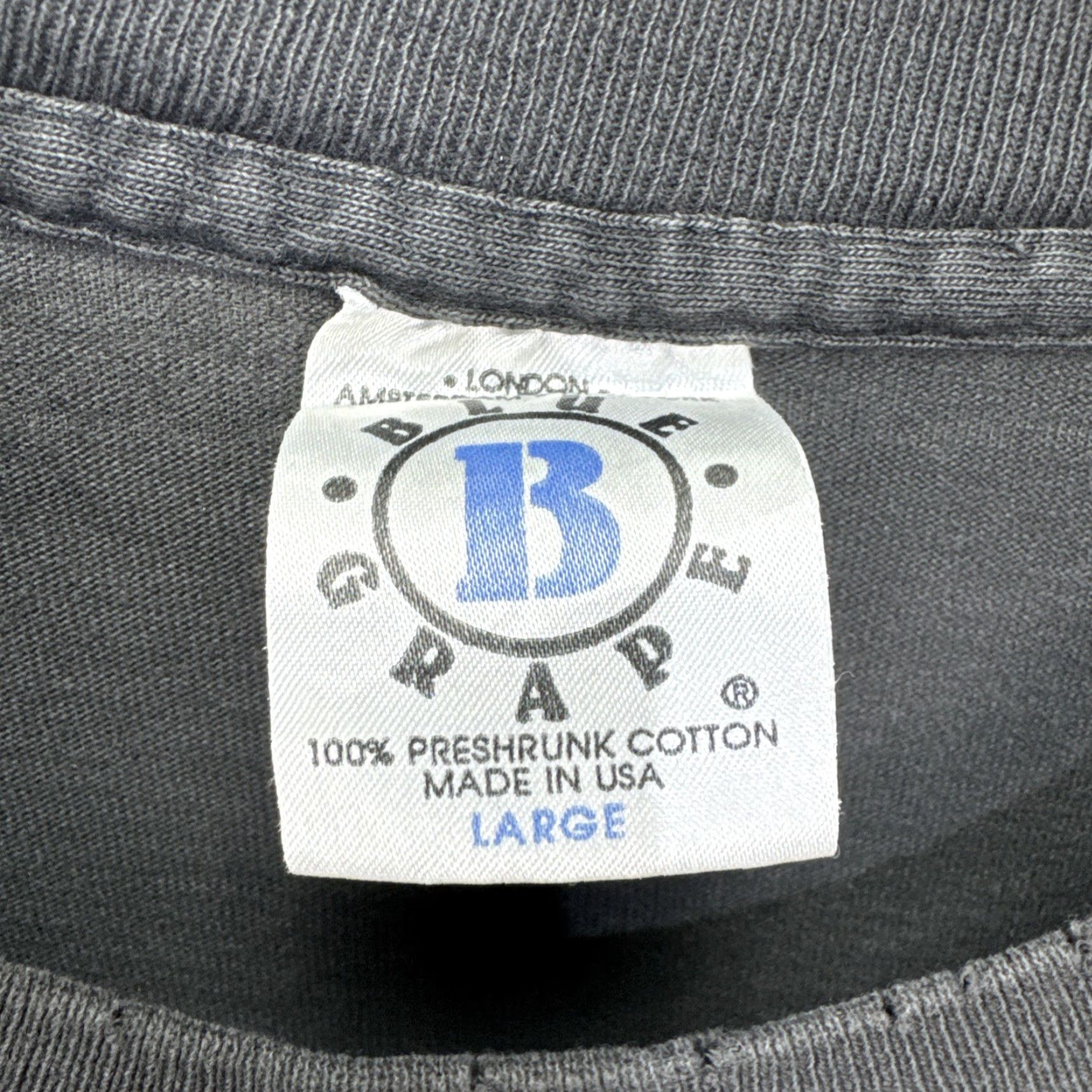 VINTAGE Blue Grape Sepultura 90s Graphic Print T-Shirt Black L Mens