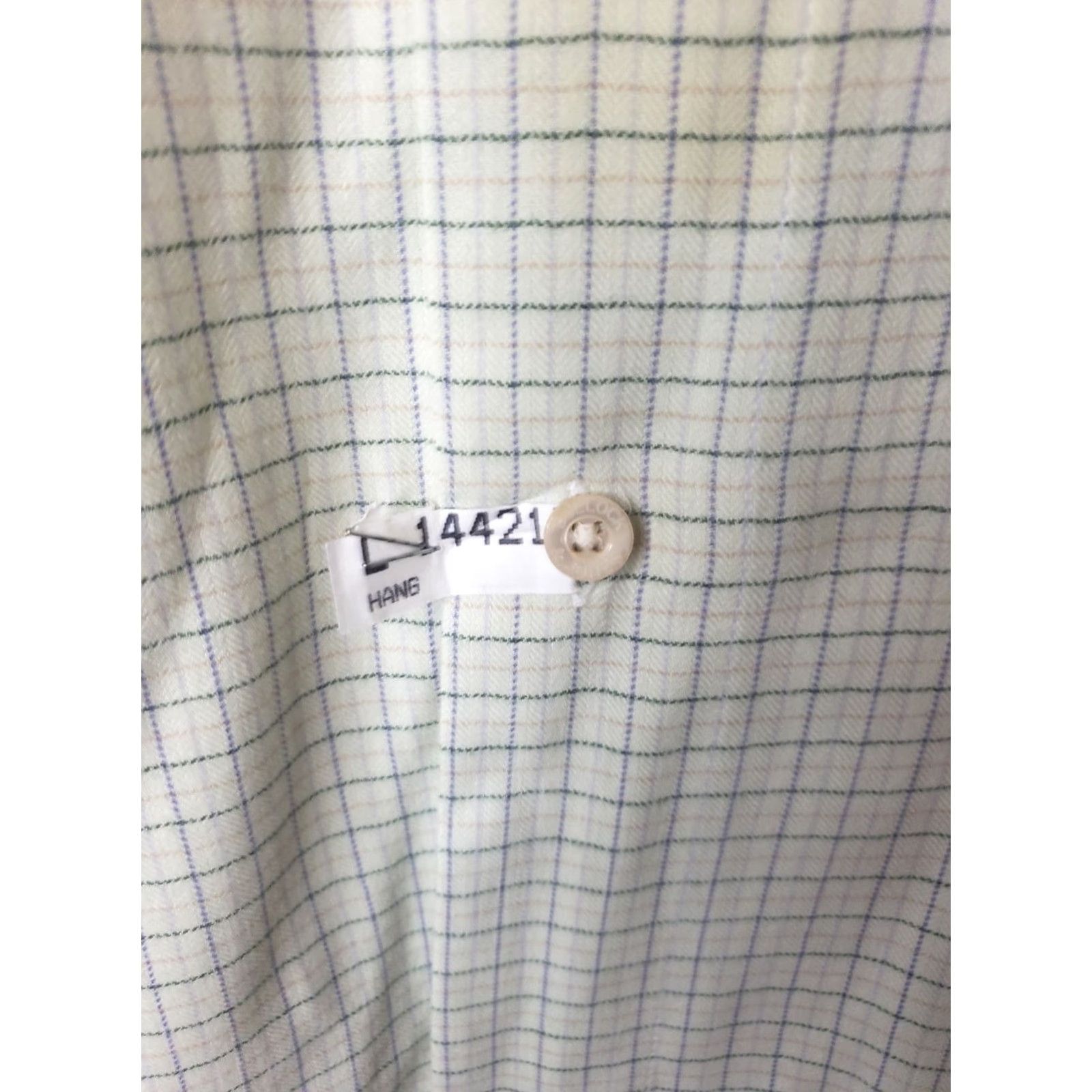 Vintage Bullock & Jones Men's L Green Check Long Sleeve Button-Up Shirt NICE SOFT FEEL Size US L / EU 52-54 / 3 - 7 Thumbnail