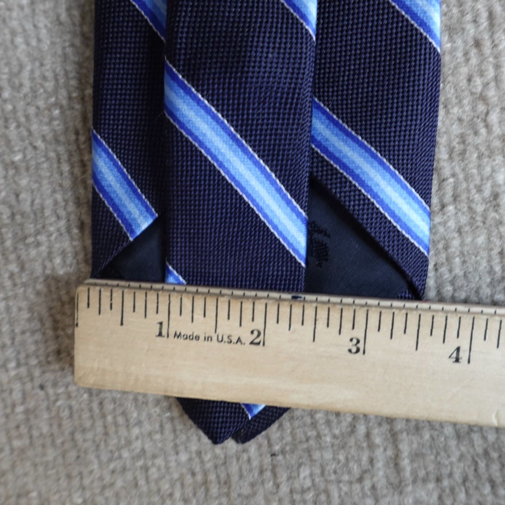 Brooks Brothers Brooks Brothers Tie Blue Striped Repp Regimental Silk Made in USA Size ONE SIZE - 3 Thumbnail