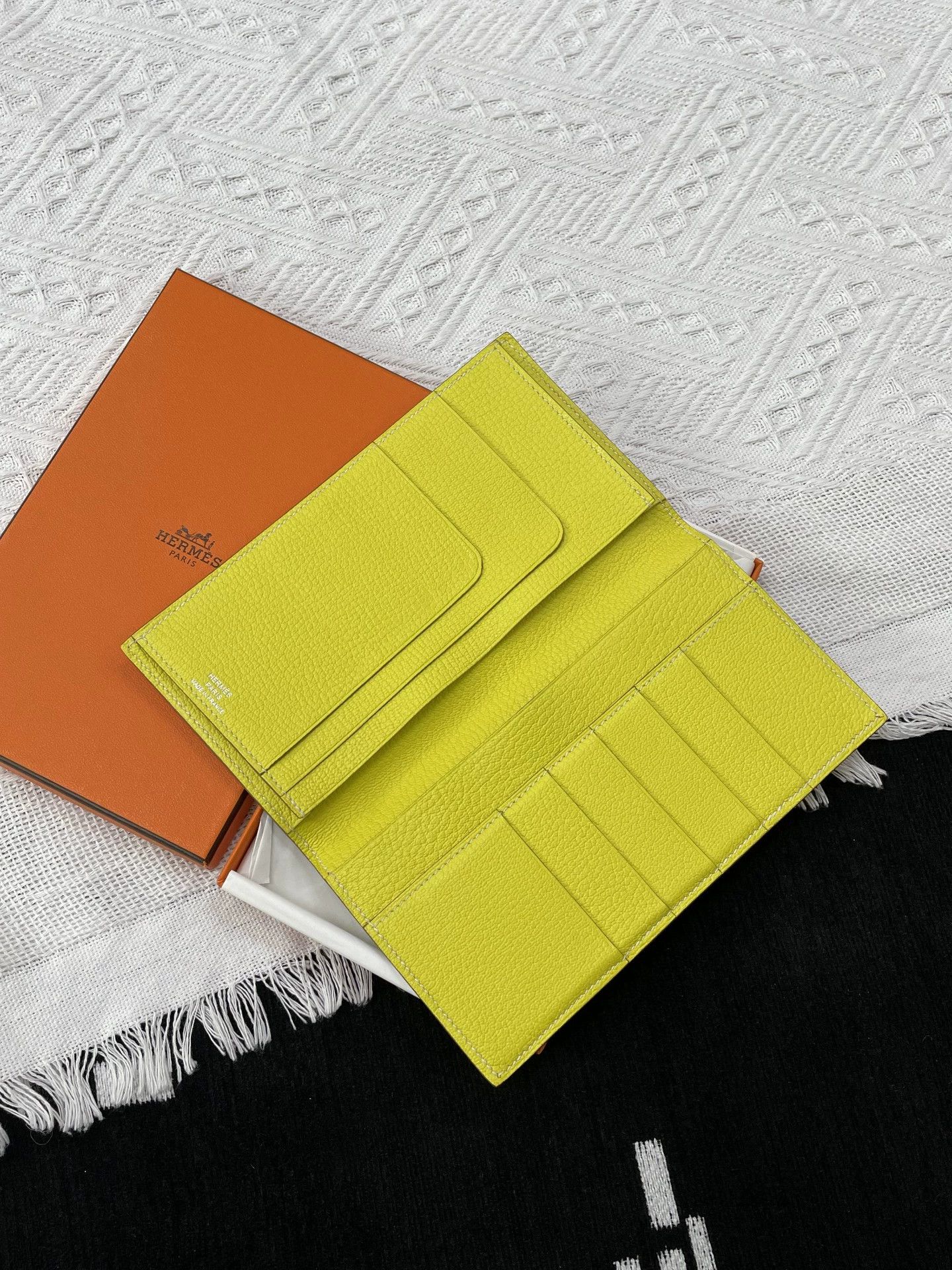 Hermes Hermes Yellow Long Bifold Wallet Unused P Size ONE SIZE - 3 Thumbnail
