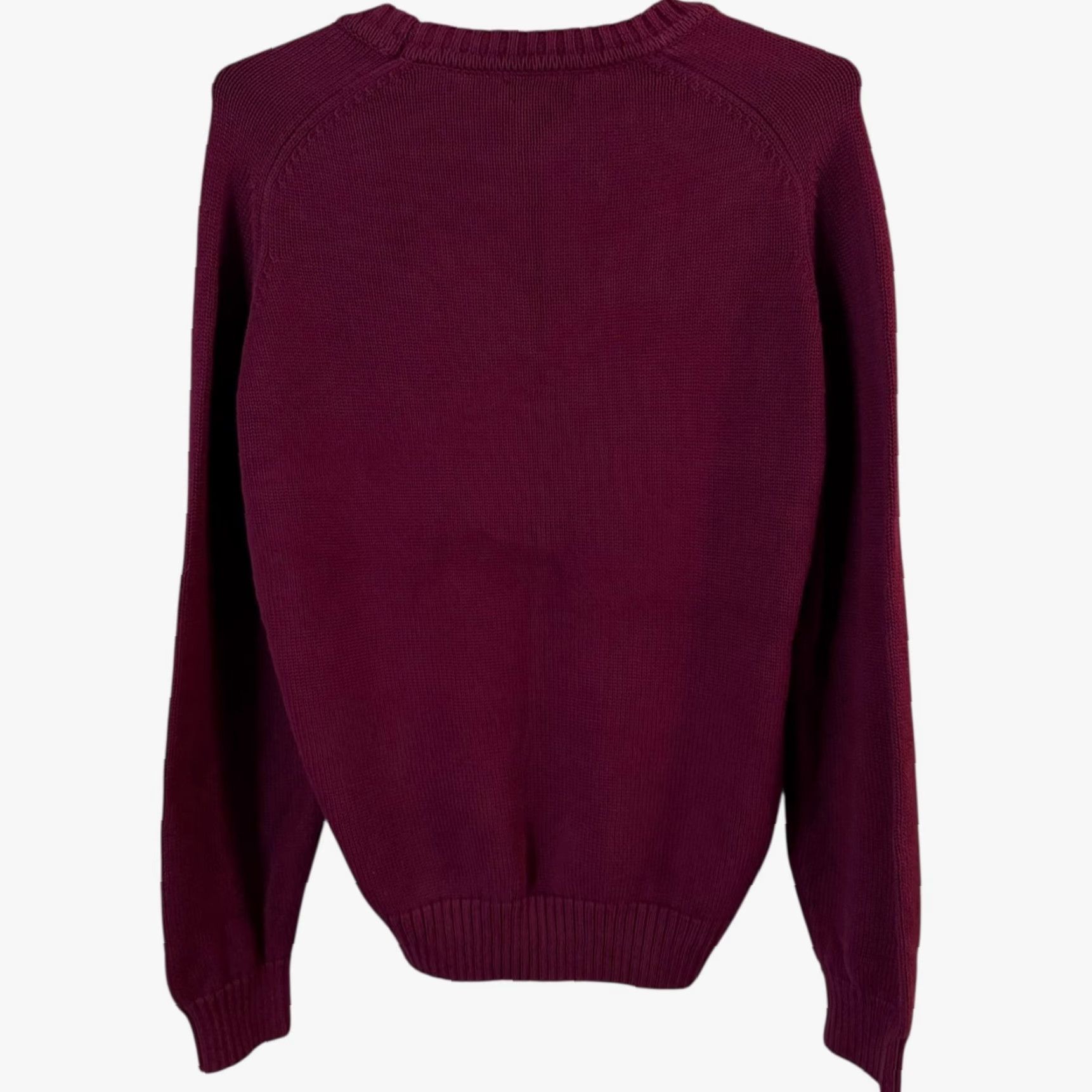 Lands' End VINTAGE Lands' End Sweater Red Knit V-Neck Pullover Men M Medium Cotton Knit Pullover Classic Preppy Winter Fall Spring Golf Hiking Walking Size US M / EU 48-50 / 2 - 4 Thumbnail