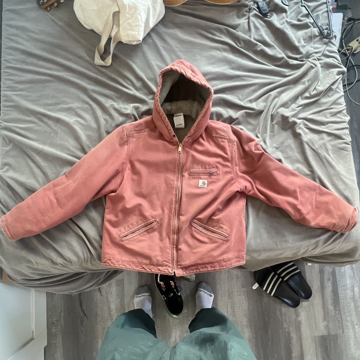 Carhartt フード付きジャケット S ピンク Shop Womens Pink Carhartt Jacket with Hood