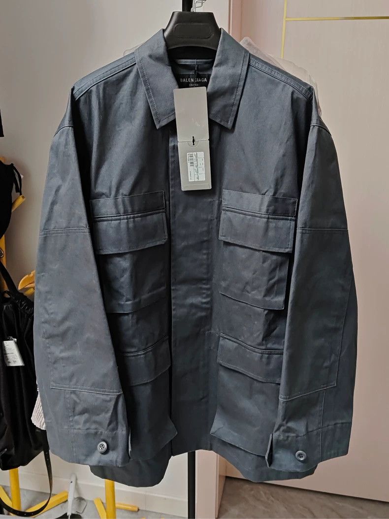 Balenciaga Balenciaga Multi-Pocket Work Jacket in Storm Blue - dmc Size US S / EU 44-46 / 1 - 1 Thumbnail