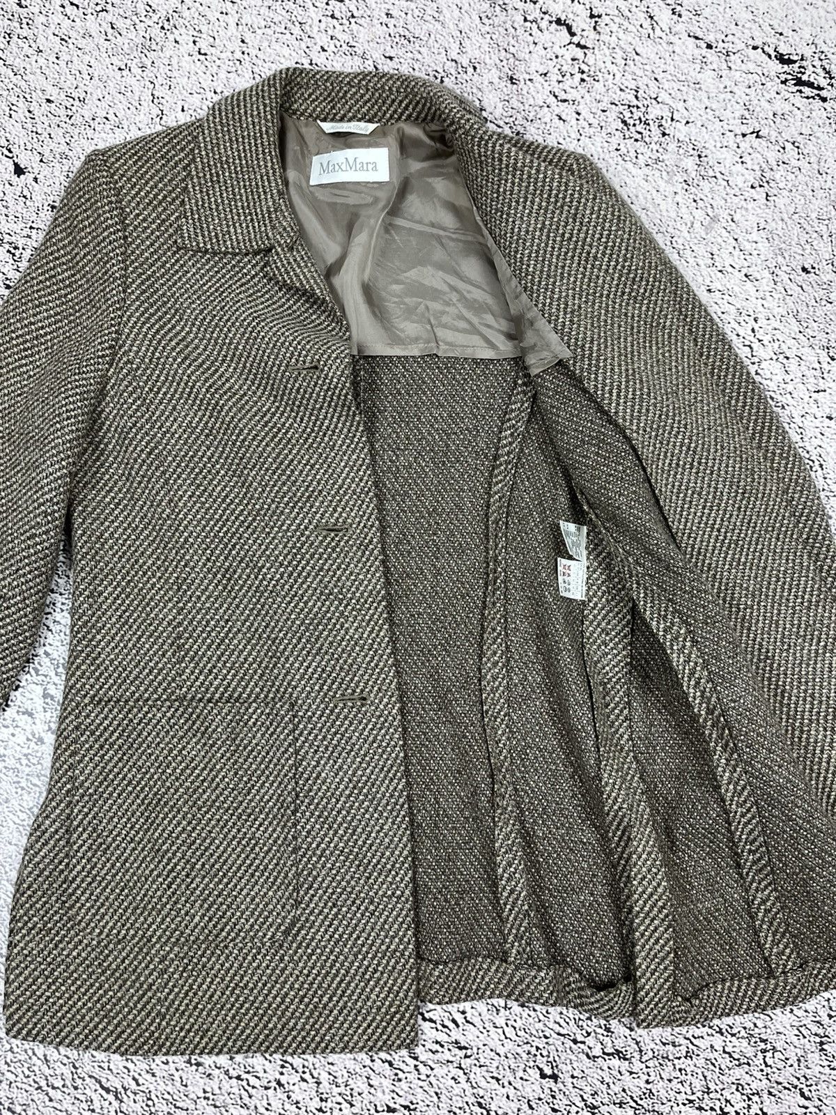 Max Mara Max Mara Houndstooth Wool Cropped Light Coat Old Money Size L / US 10 / IT 46 - 9 Thumbnail