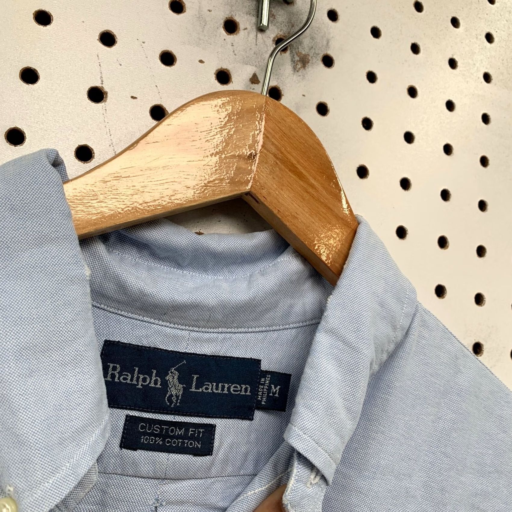 Ralph Lauren Ralph Lauren Button Shirt Mens Medium Blue Long Sleeve School Work Custom Fit Size US M / EU 48-50 / 2 - 3 Thumbnail