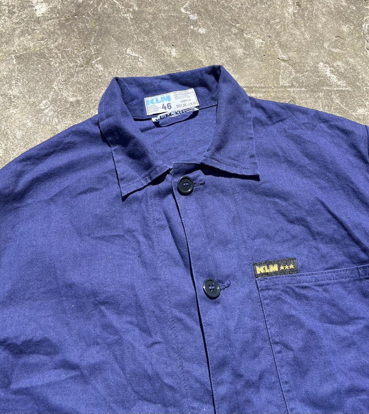 Vetra Vintage Blue French Work Jacket Chore Coat Sanforized Size US S / EU 44-46 / 1 - 4 Thumbnail