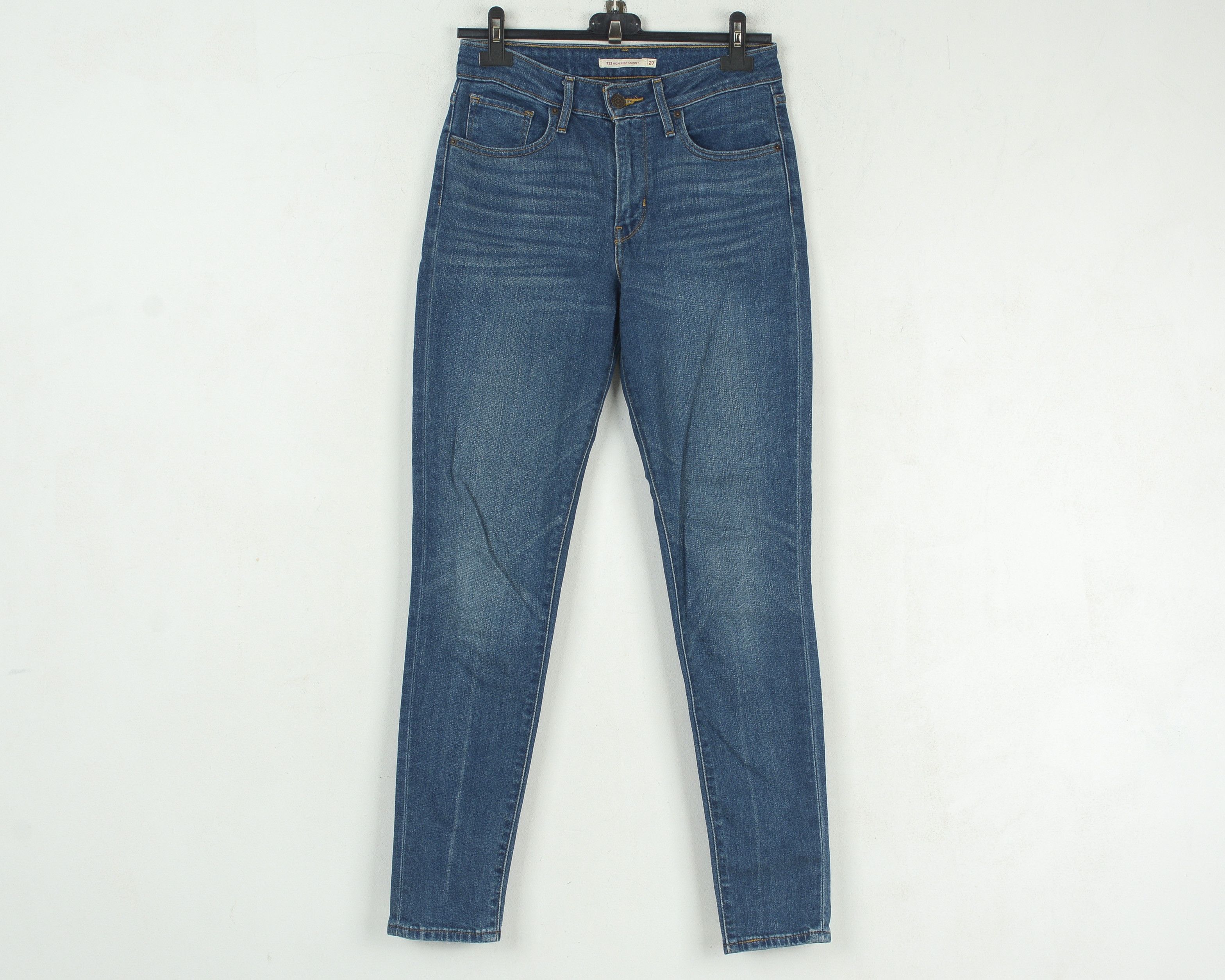 Levi's 721 High Rise Skinny W27 L32 Slim Jeans Denim Trousers Pants Size 27" / US 4 / IT 40 - 1 Thumbnail