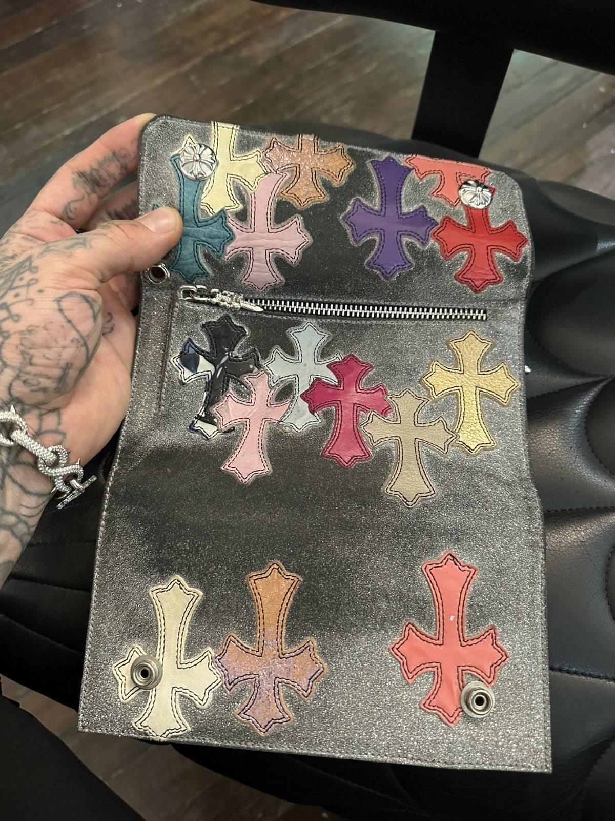 Chrome Hearts Chrome Hearts 1/1 GLITTER CROSS PATCH WALLET Size ONE SIZE - 1 Thumbnail