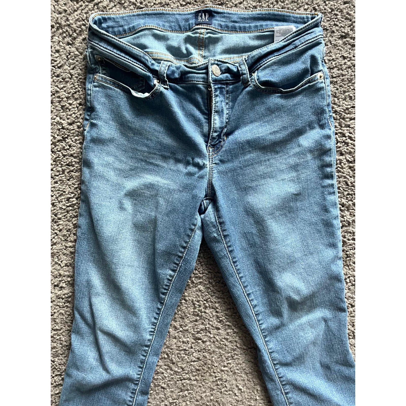 Gap VINTAGE Gap Jeans Women’s 28 Blue Denim TRUE SKINNY Mid Rise Dark Wash Modern Size 28" / US 6 / IT 42 - 2 Thumbnail