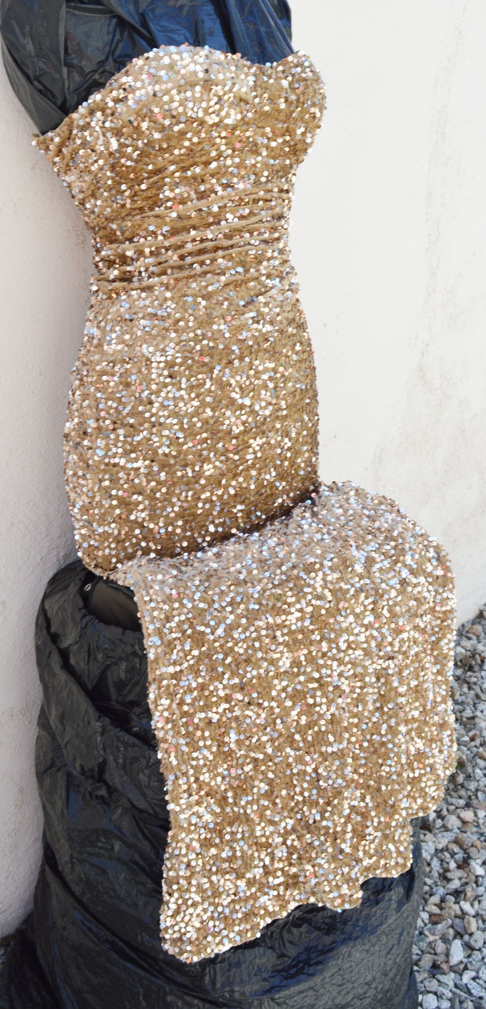 Other LONG MAXI DRESS SEQUIN / GLITTER STRAPLESS STRETCH LINED Size XS / US 0-2 / IT 36-38 - 5 Thumbnail