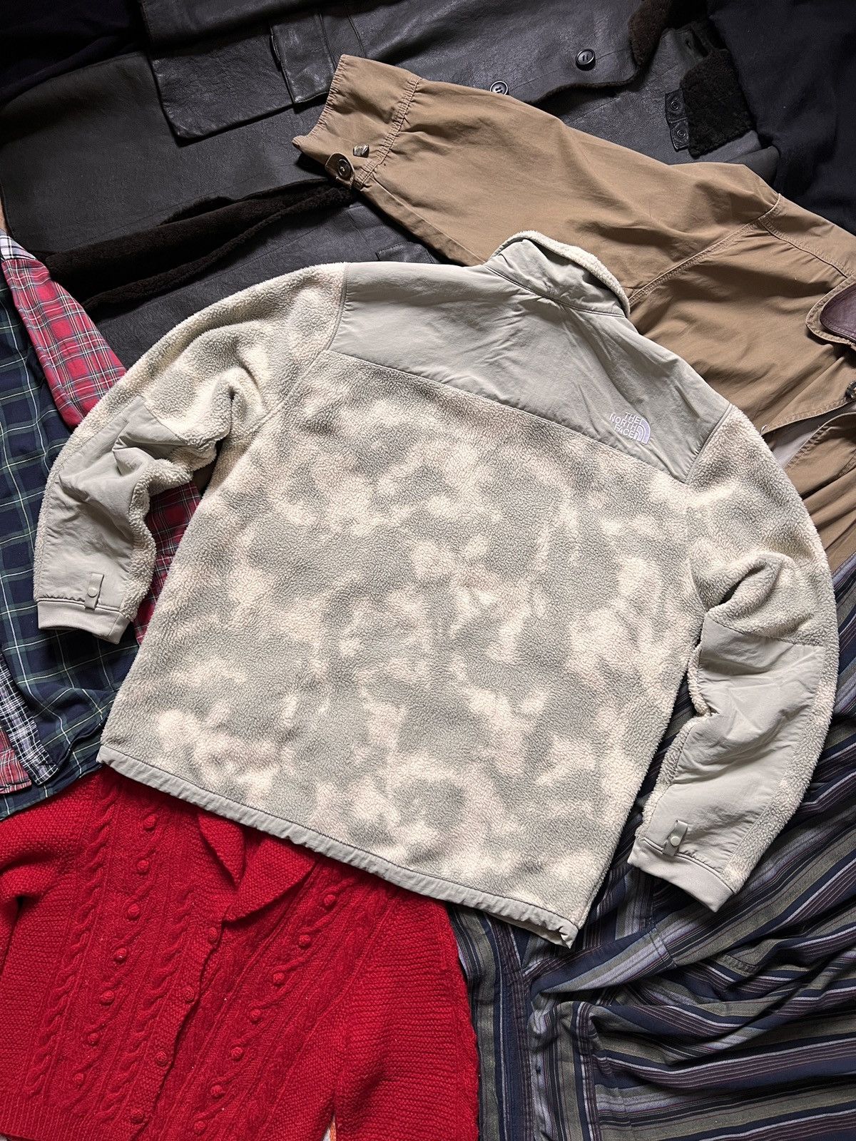 The North Face The North Face Denali 2 Gravel Retro Dye Print Fleece Jacket Size XL / US 12-14 / IT 48-50 - 2 Thumbnail