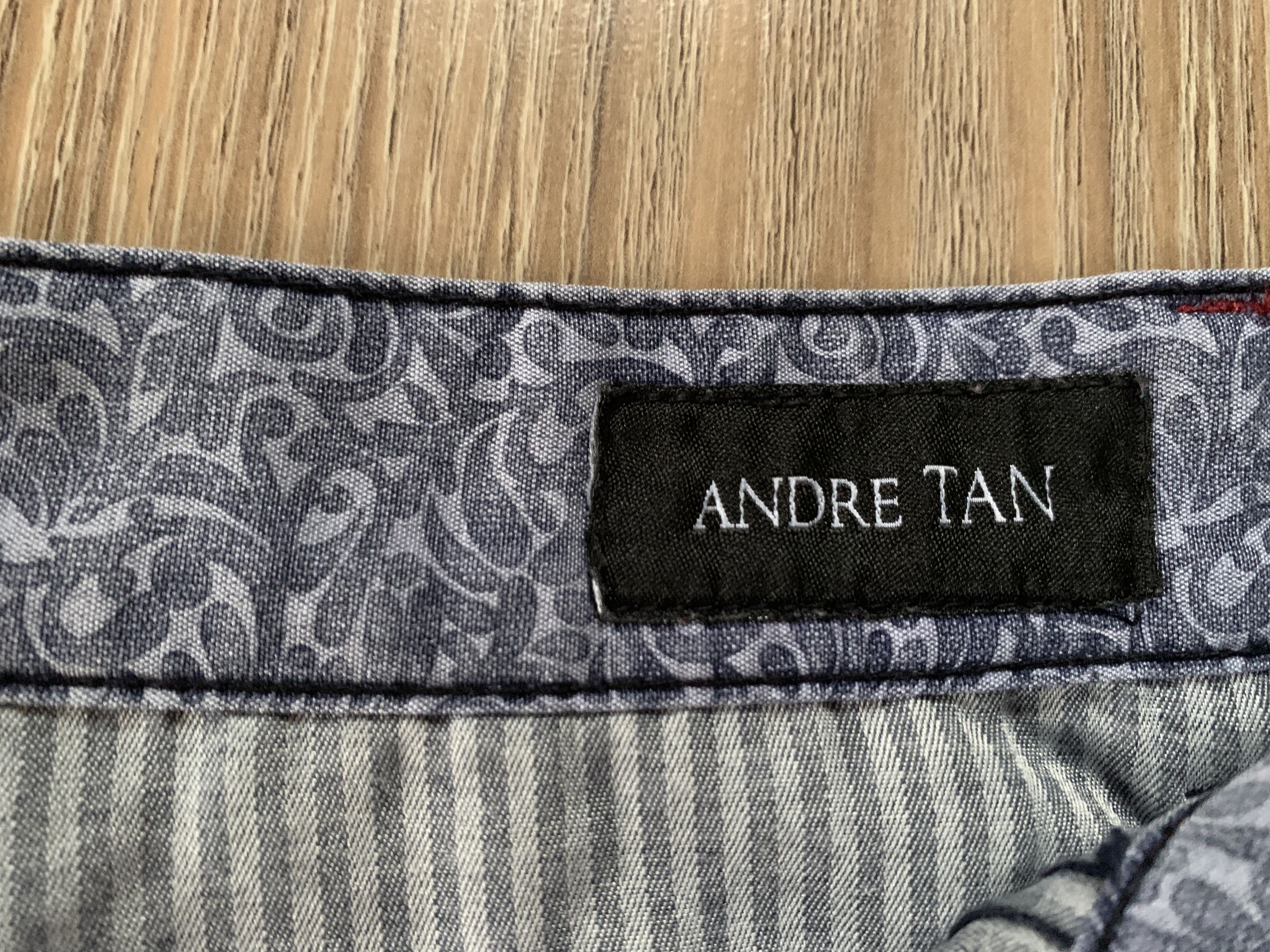 Designer Women’s Andre Tan Blue Casual Pants Size 33" - 8 Thumbnail