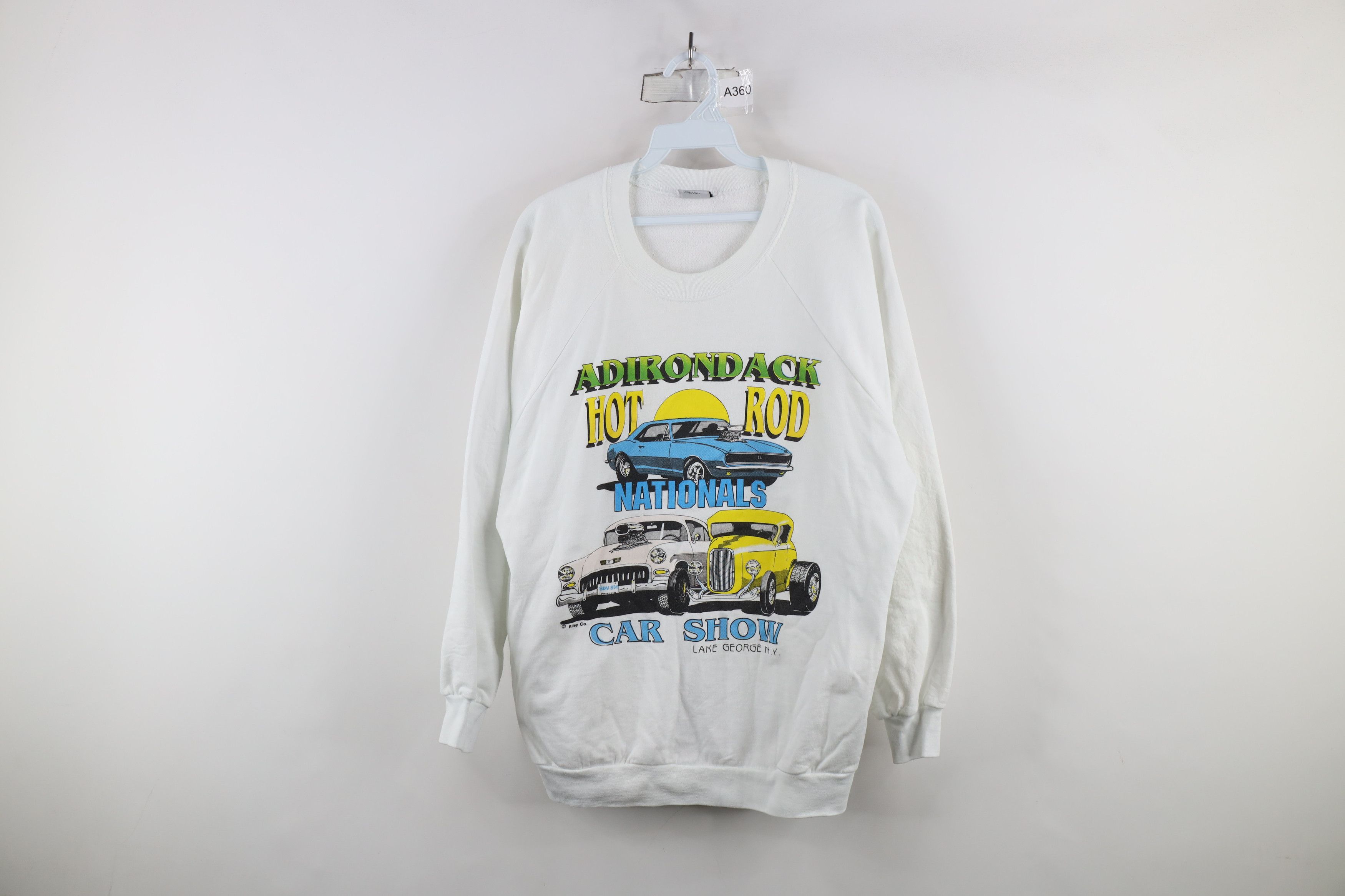 Vintage Vintage 90s Adirondack Nationals Car Show Sweatshirt USA Size US XL / EU 56 / 4 - 1 Thumbnail