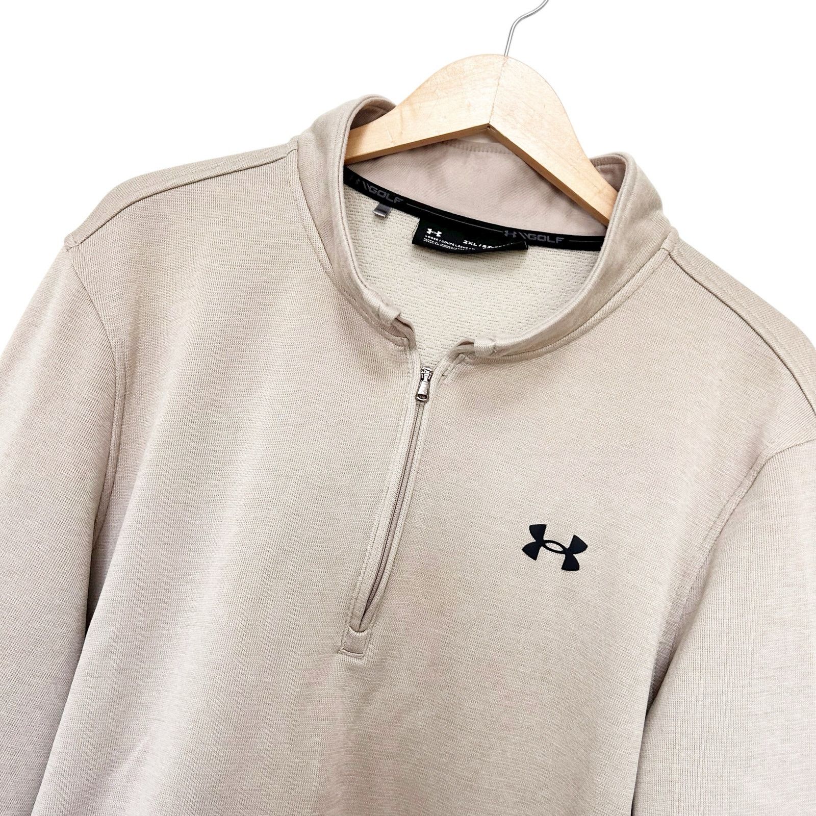 Under Armour Under Armour Coldgear Tan Quarter Zip Sweater Sz 2XL Size US XXL / EU 58 / 5 - 1 Thumbnail