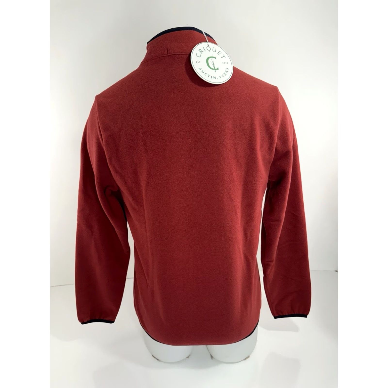 Logo 7 CRIQUET Red Fleece Pullover Jacket - S Snap Embroidered Logo CQ46 Mens Shirt? Size US S / EU 44-46 / 1 - 3 Thumbnail