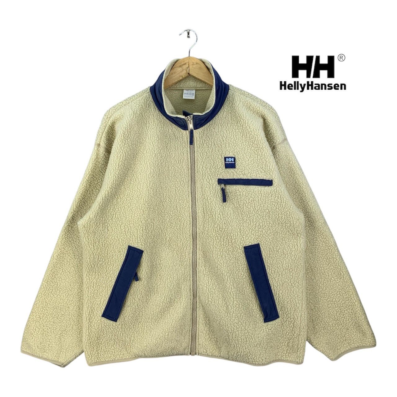 Helly Hansen Vintage 90s Helly Hansen Fleece Zipper Sweater Jacket Size US XL / EU 56 / 4 - 1 Thumbnail