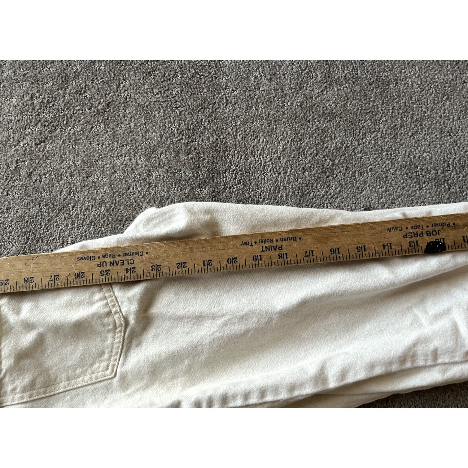 Vintage We The Free Cropped Jeans Size 26 Button Fly Raw Hem White / Ivory Denim Women Juniors Distre Free People Jeans Size 26" / US 2 / IT 38 - 6 Thumbnail