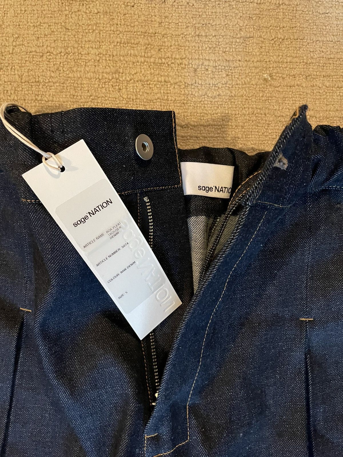 SAGE NATION Sage nation denim box pleat trouser NWT Size US 30 / EU 46 - 2 Thumbnail