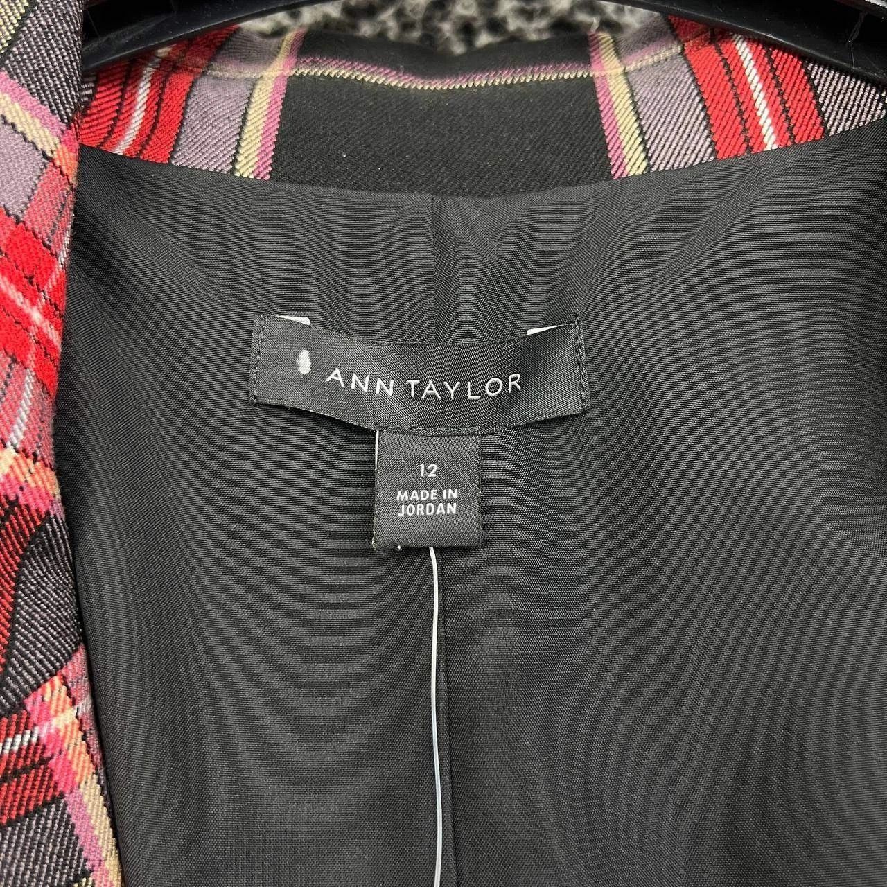 Ann Taylor Ann Taylor Blazer Jacket Women 12 Plaid Double Breasted New Size XL / US 12-14 / IT 48-50 - 6 Thumbnail