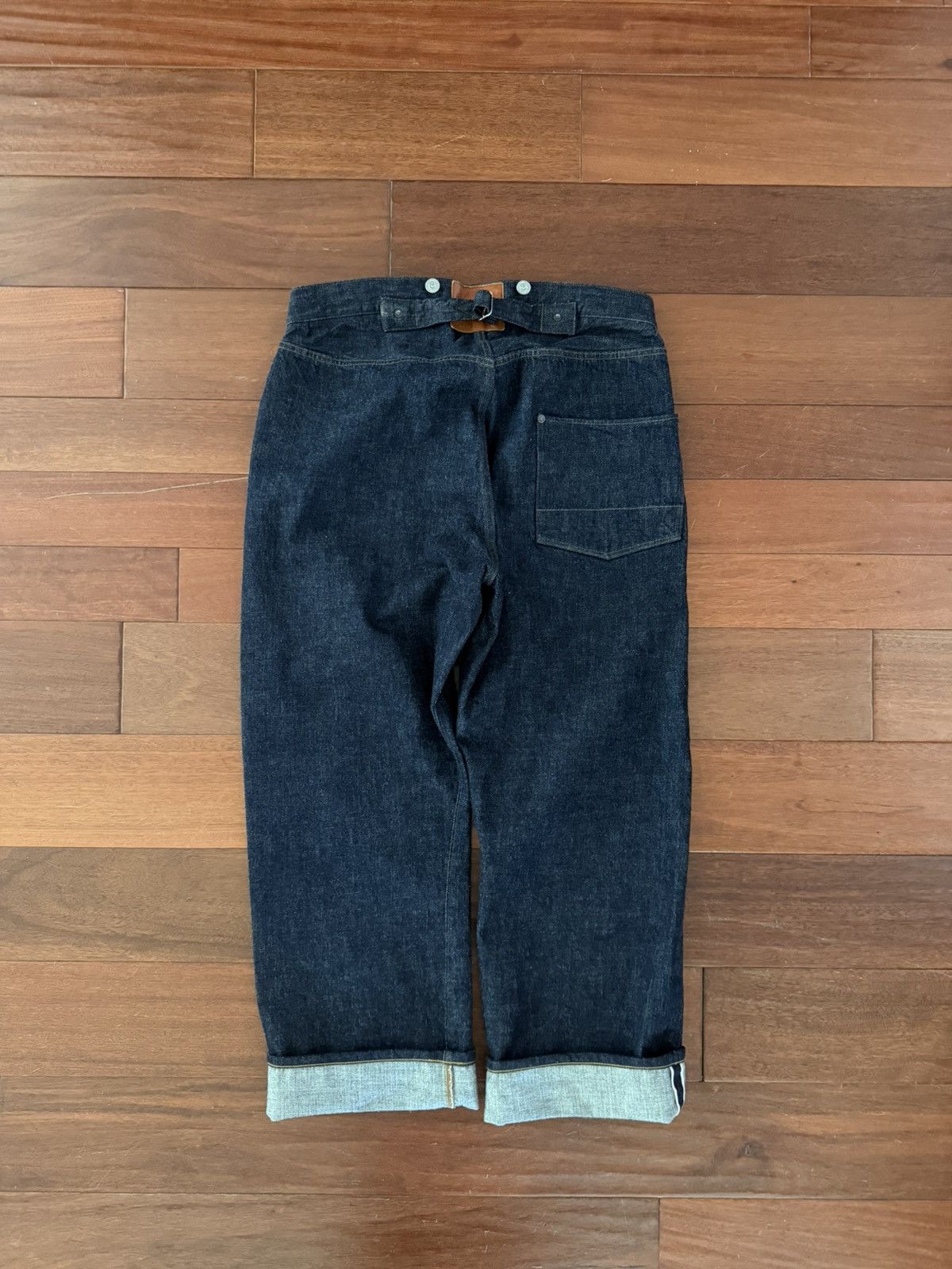 Full Count & Co. Fullcount 1373 Cinch Back Denim Jeans One Wash Size US 34 / EU 50 - 2 Thumbnail