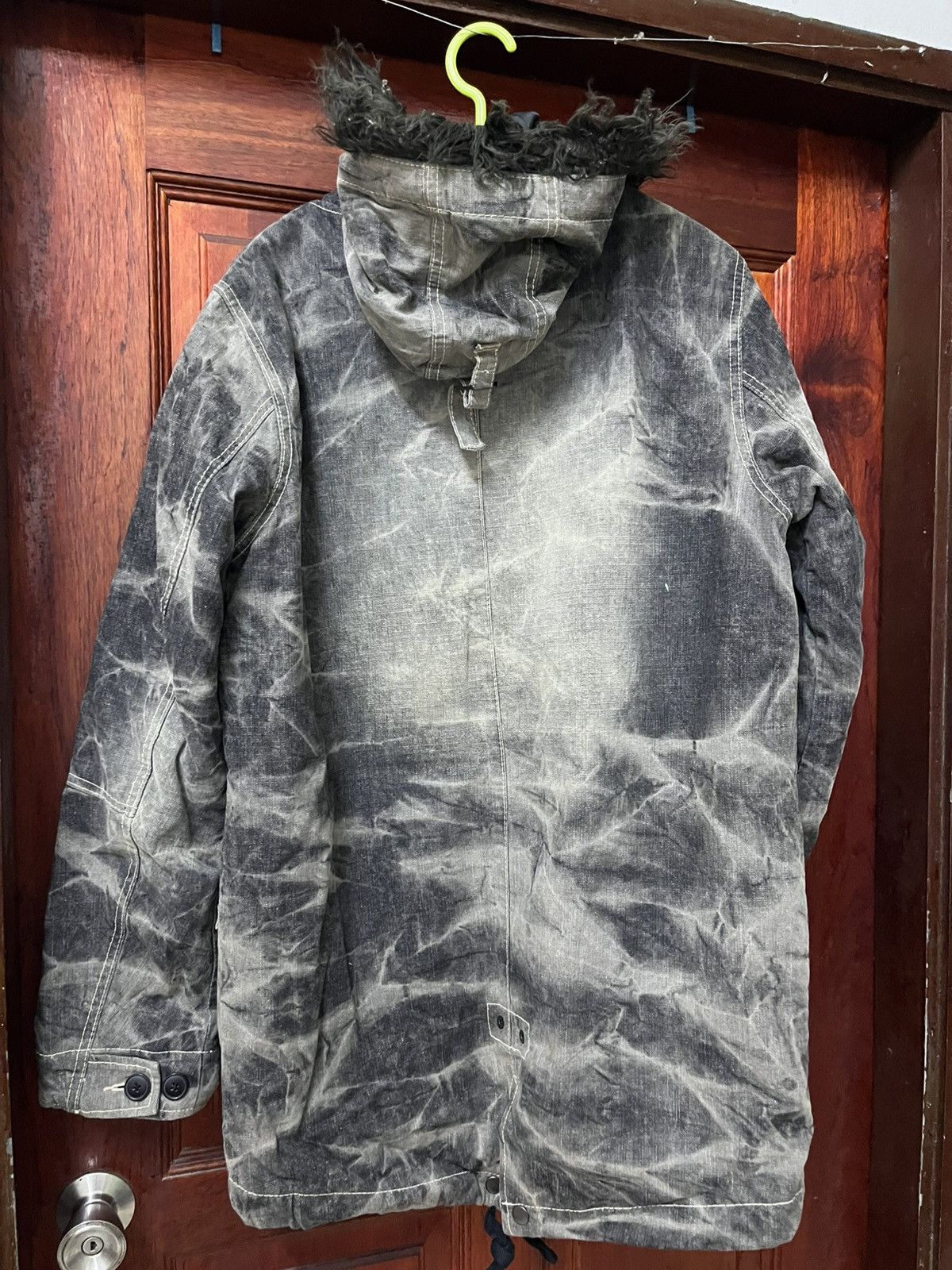 Japanese Brand Black Distress denim hoodie Allix design six pocket jacket Size US L / EU 52-54 / 3 - 12 Thumbnail